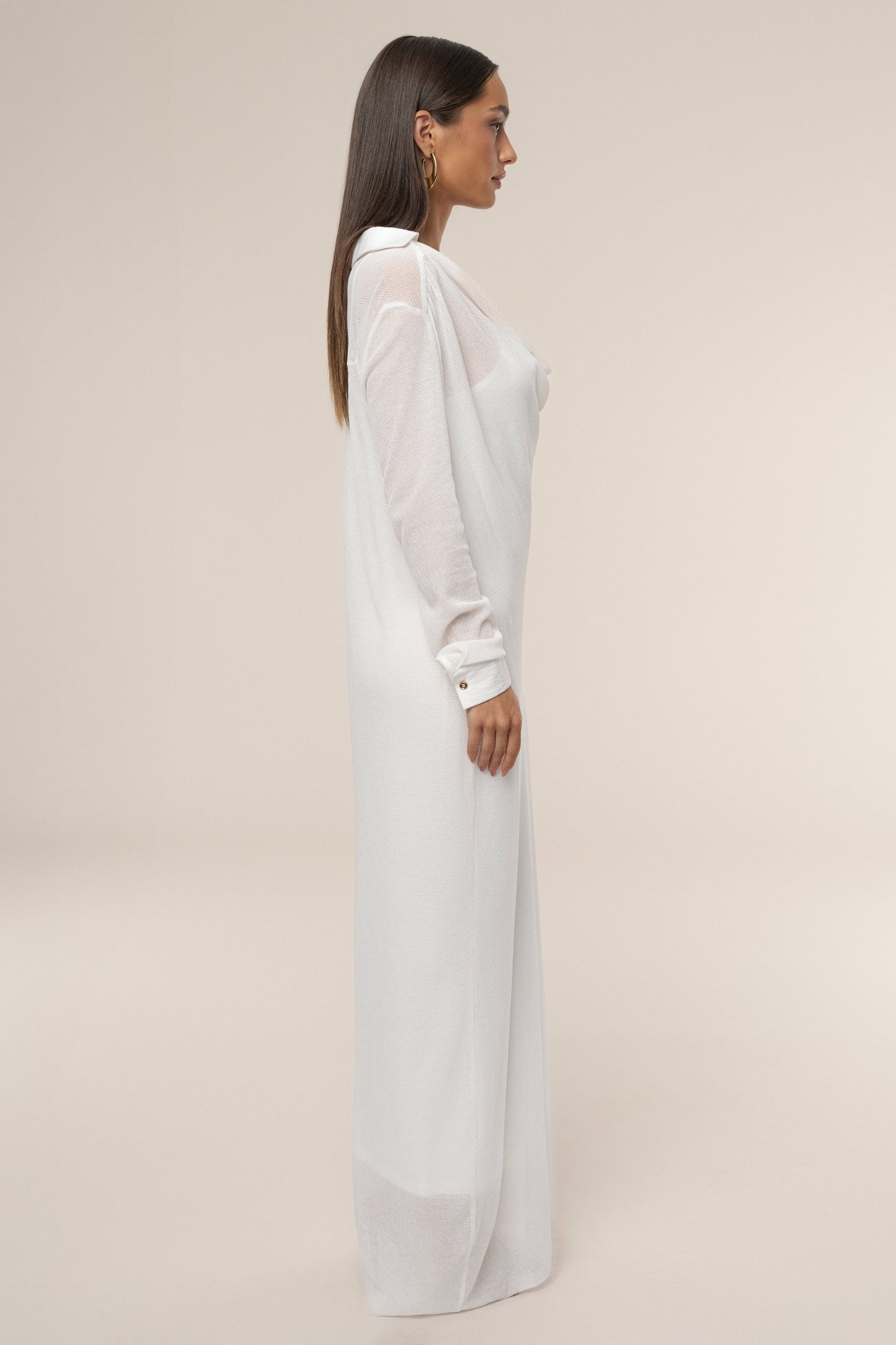 Ivory Savanna Cowl Maxi Dress