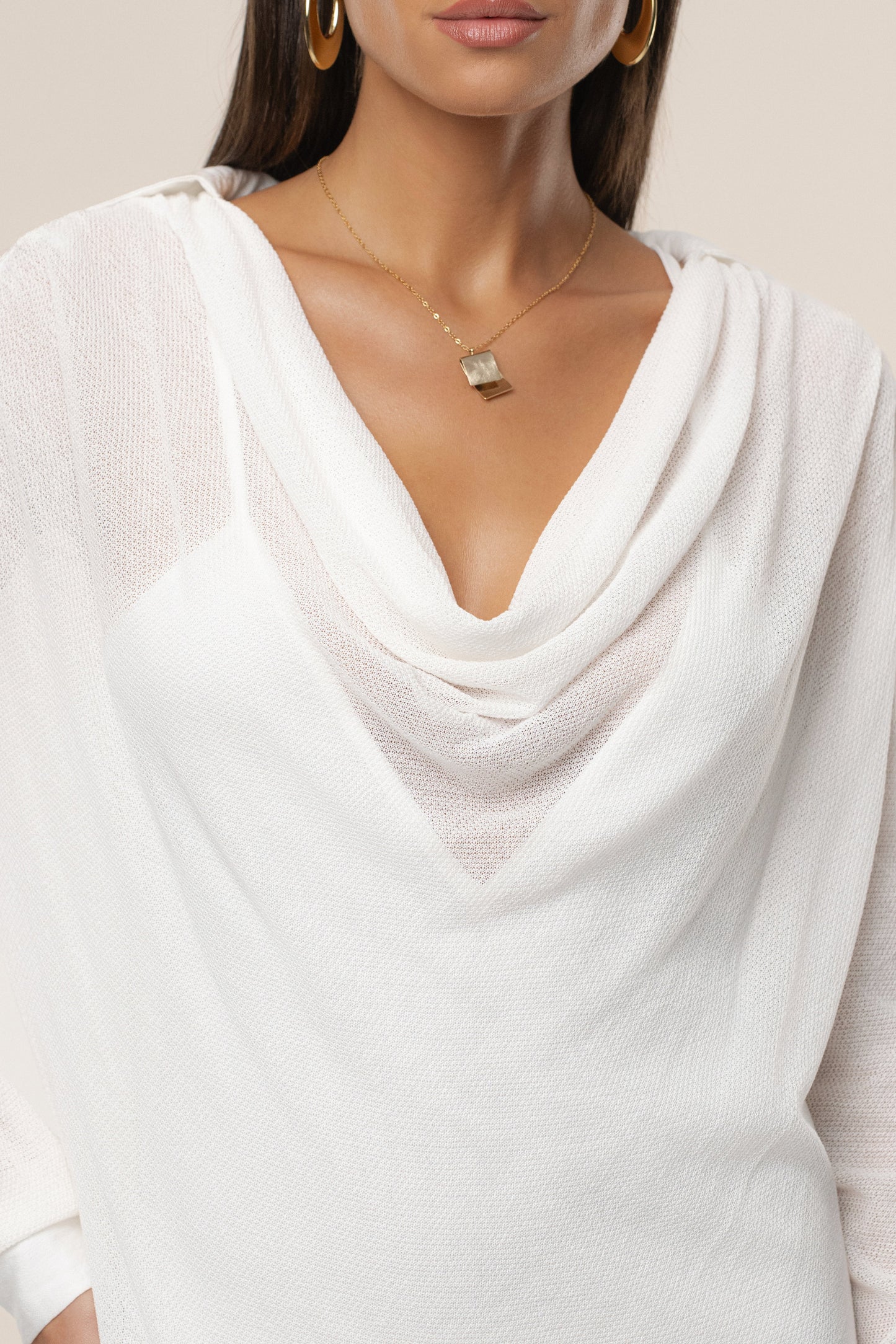 Ivory Savanna Cowl Maxi Dress
