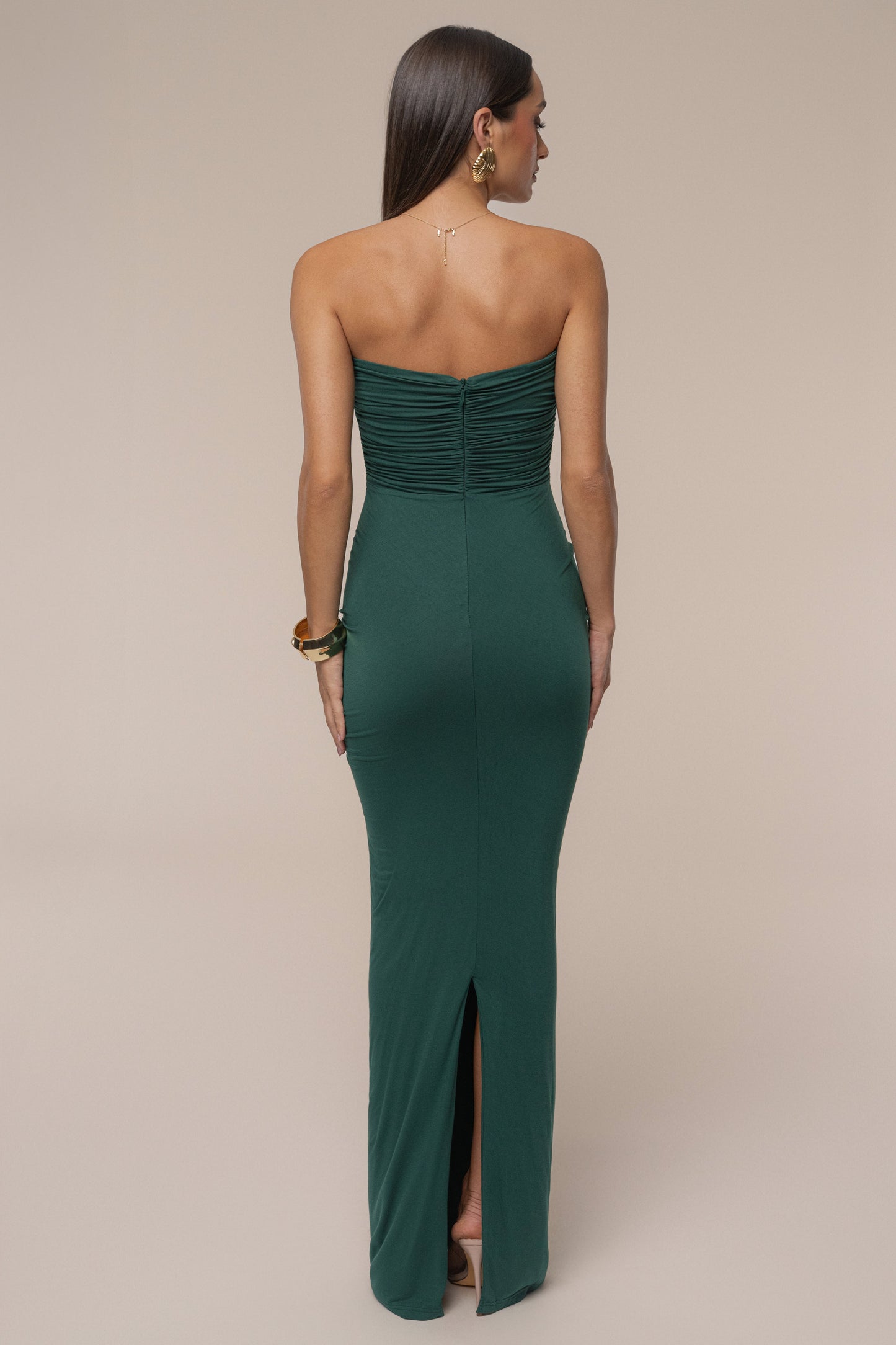 Emerald Atlantis Drape Maxi Dress