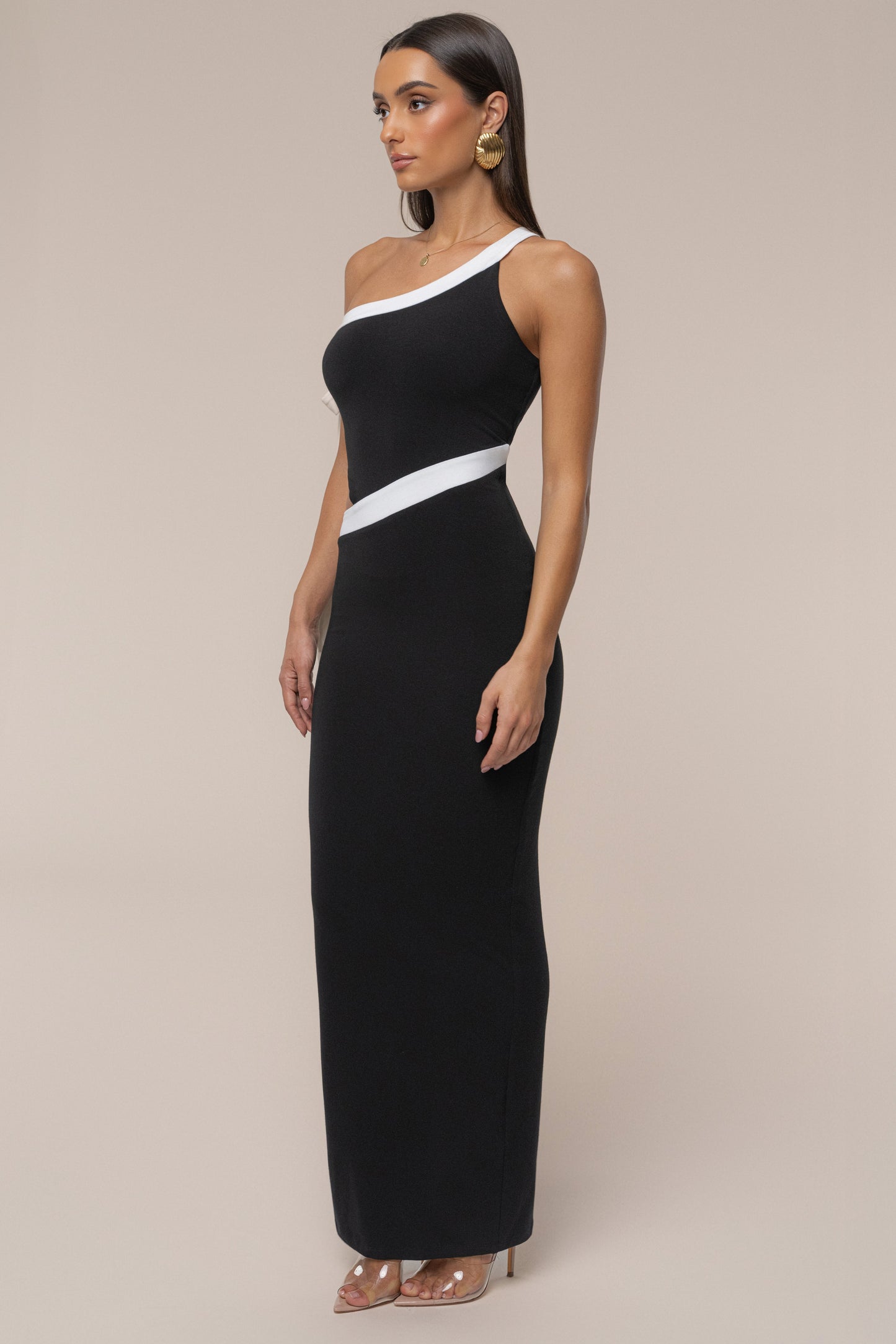 Black Jorden Contrast Maxi Dress