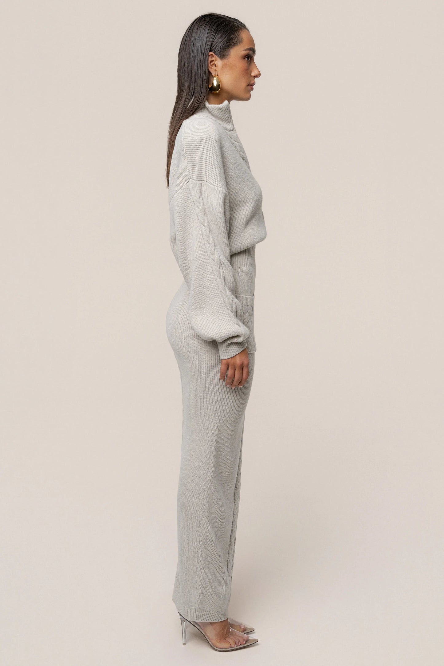 Stone Cozy Intentions Ribbed Dress