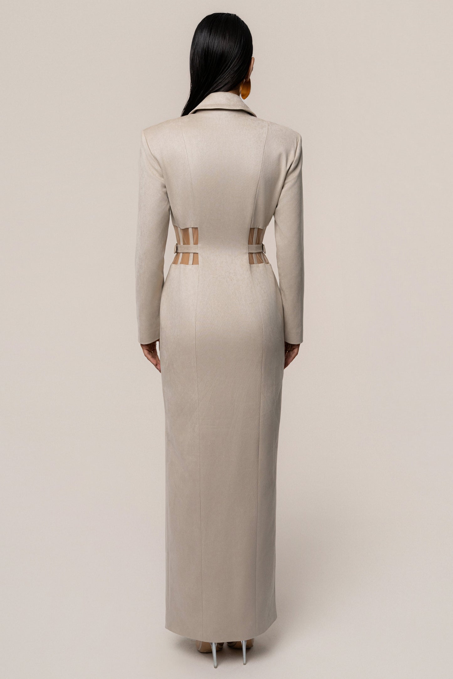 Stone Toffee Haze Suede Dress
