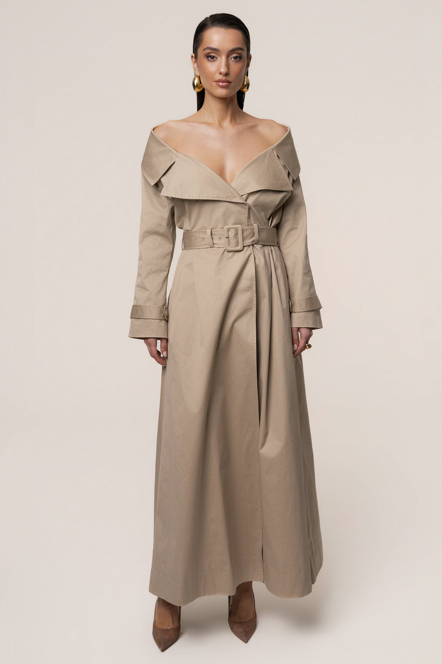 Stone Soft Authority Trench Coat