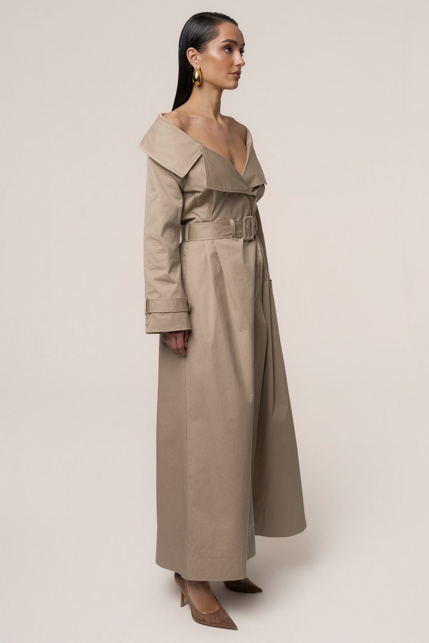 Stone Soft Authority Trench Coat
