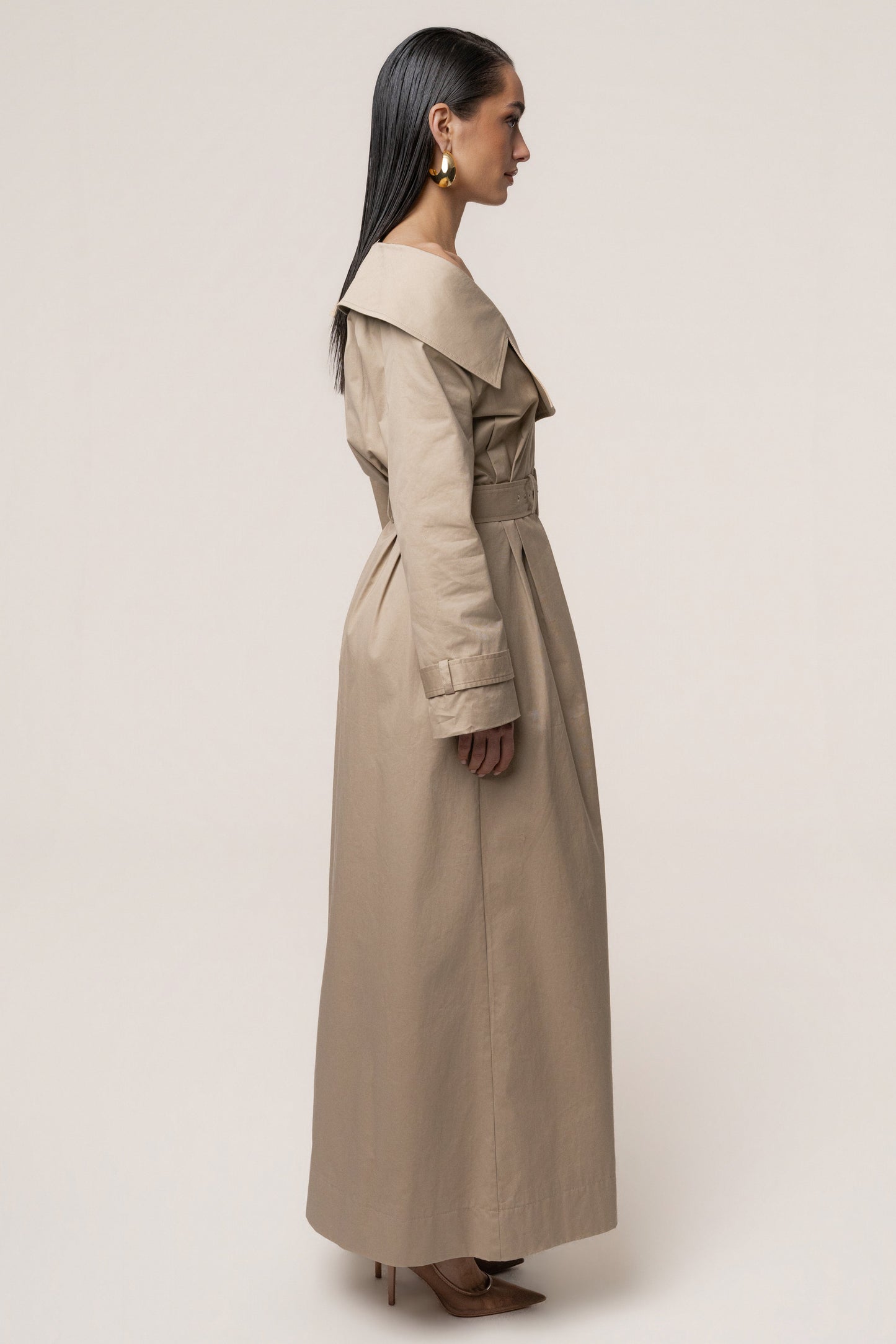 Stone Soft Authority Trench Coat