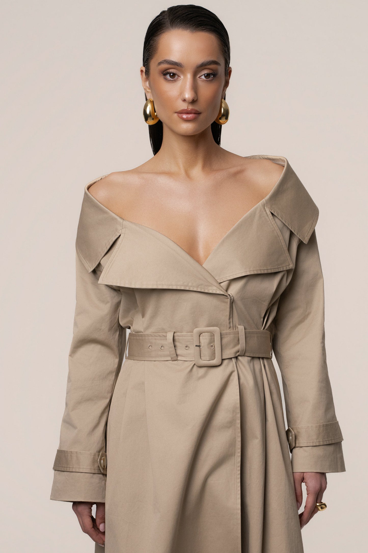 Stone Soft Authority Trench Coat