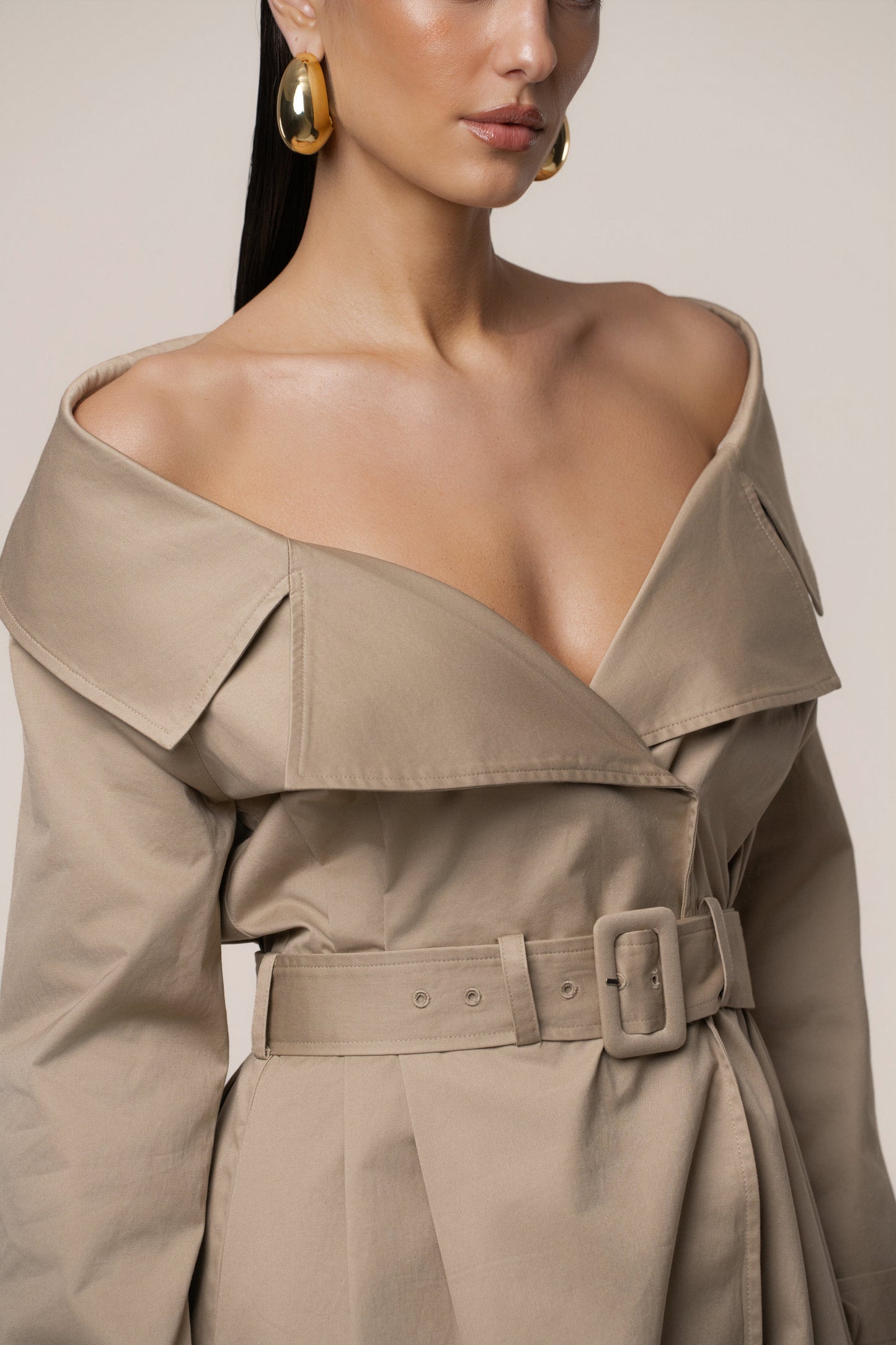 Stone Soft Authority Trench Coat