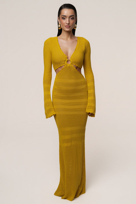 Yellow Blossom Haven Maxi Dress