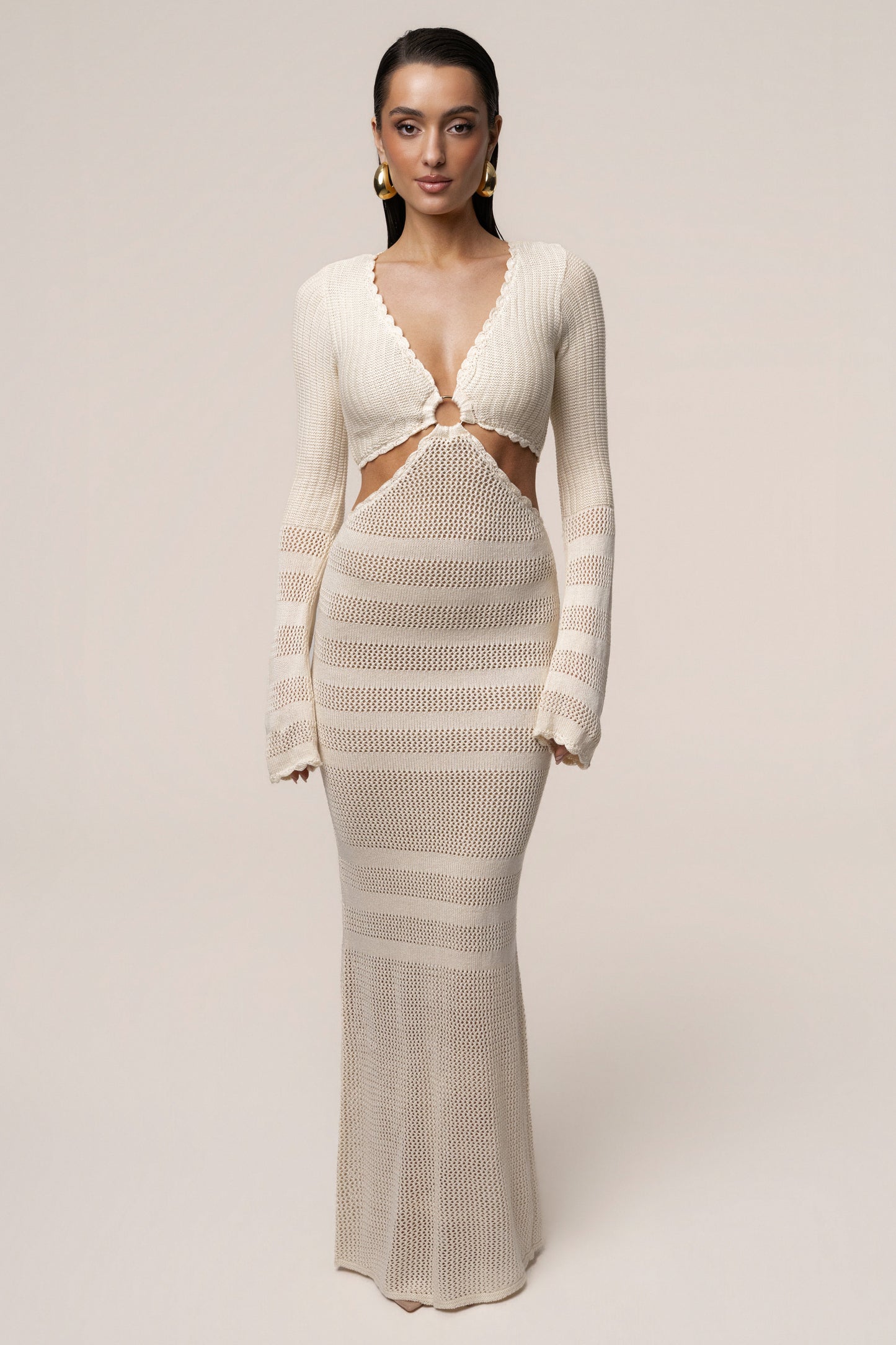 Milk Blossom Haven Maxi Dress