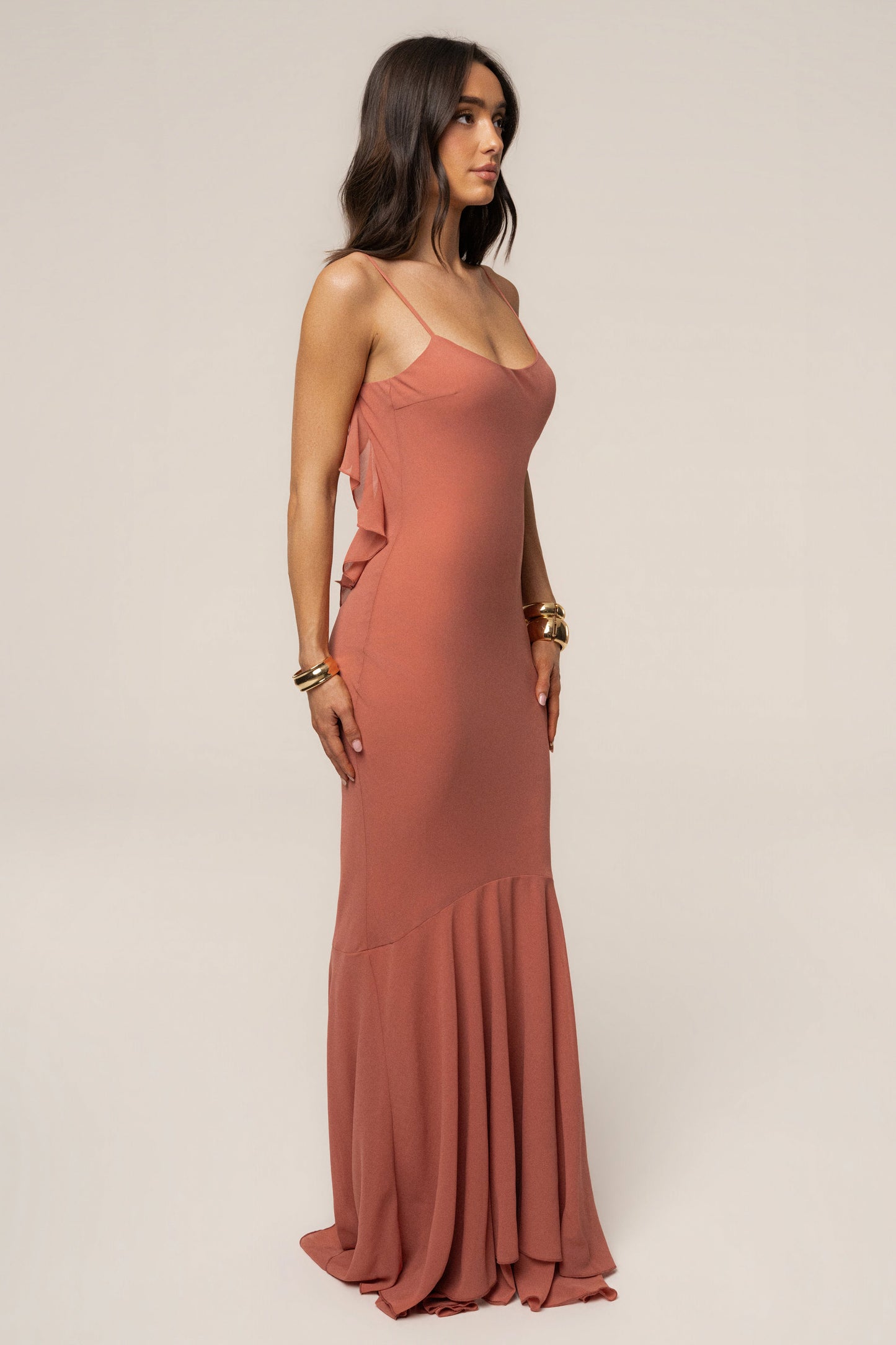 Peach  Midnight Romance Maxi Dress