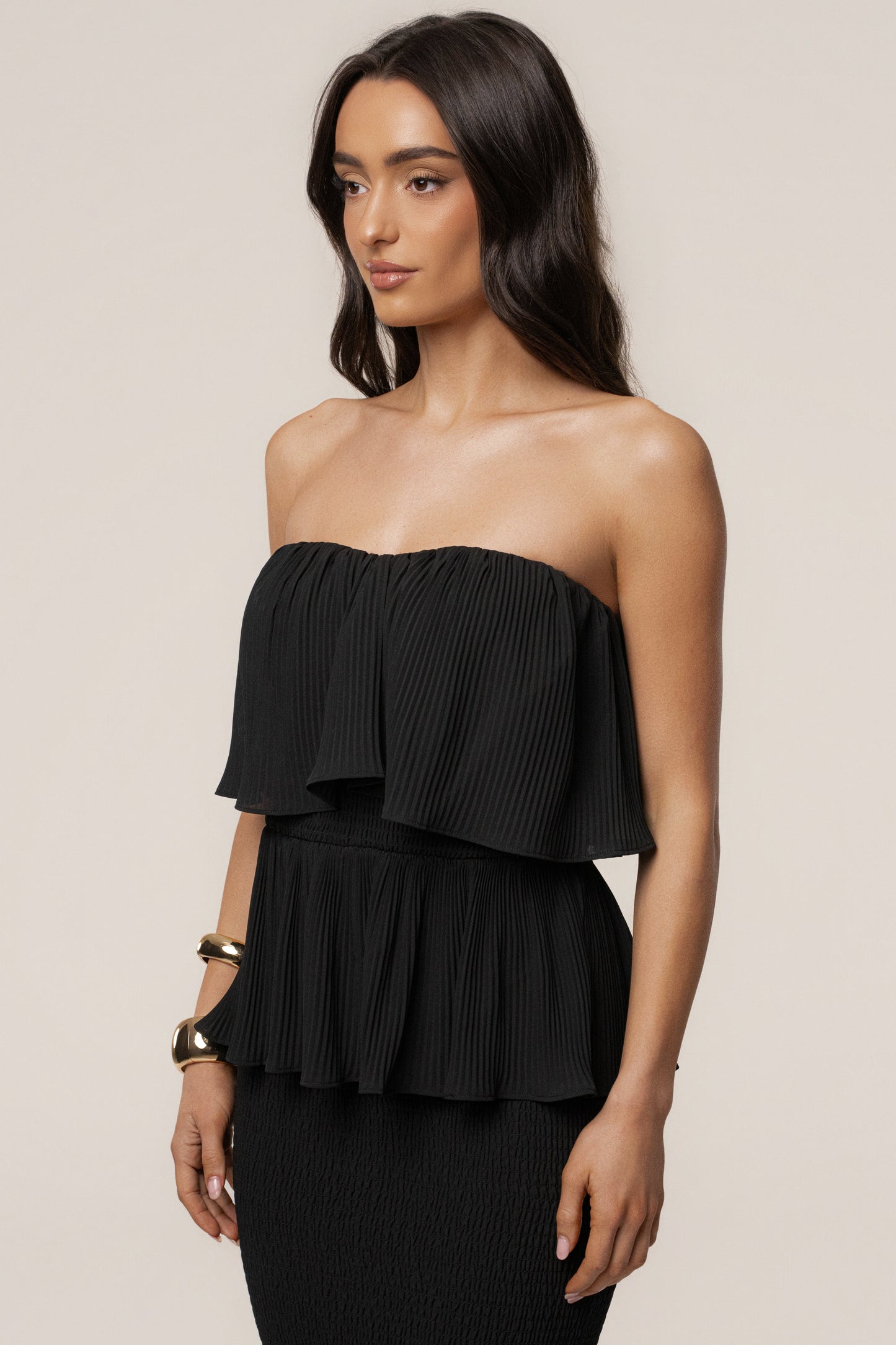 Black Casa Blanca Ruffle Dress