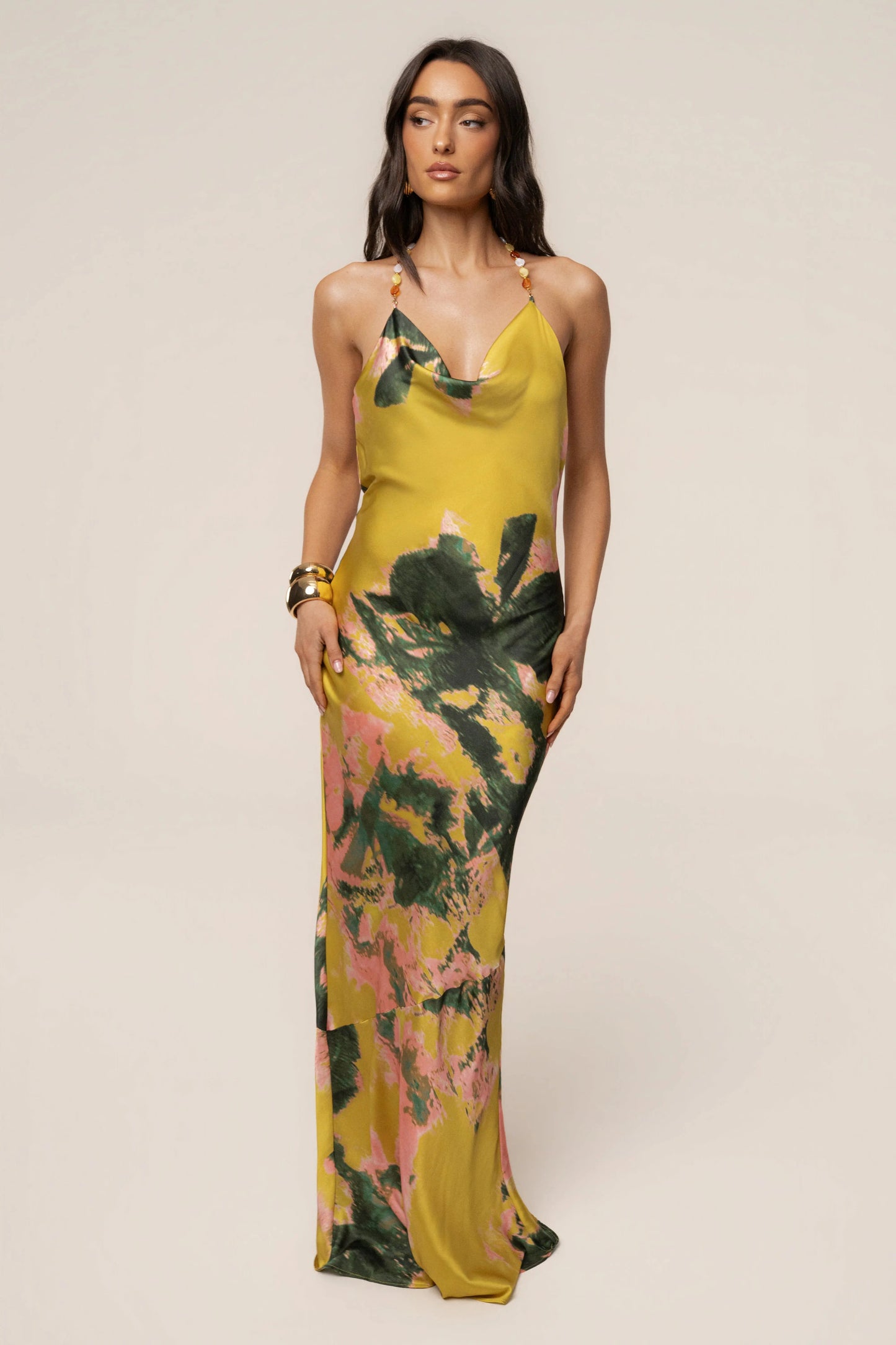 PRE-ORDER Yellow Print Bethani Maxi Dress