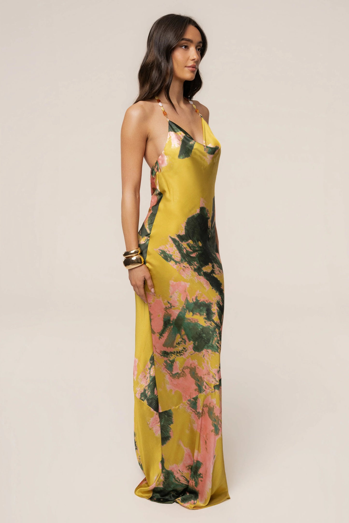PRE-ORDER Yellow Print Bethani Maxi Dress