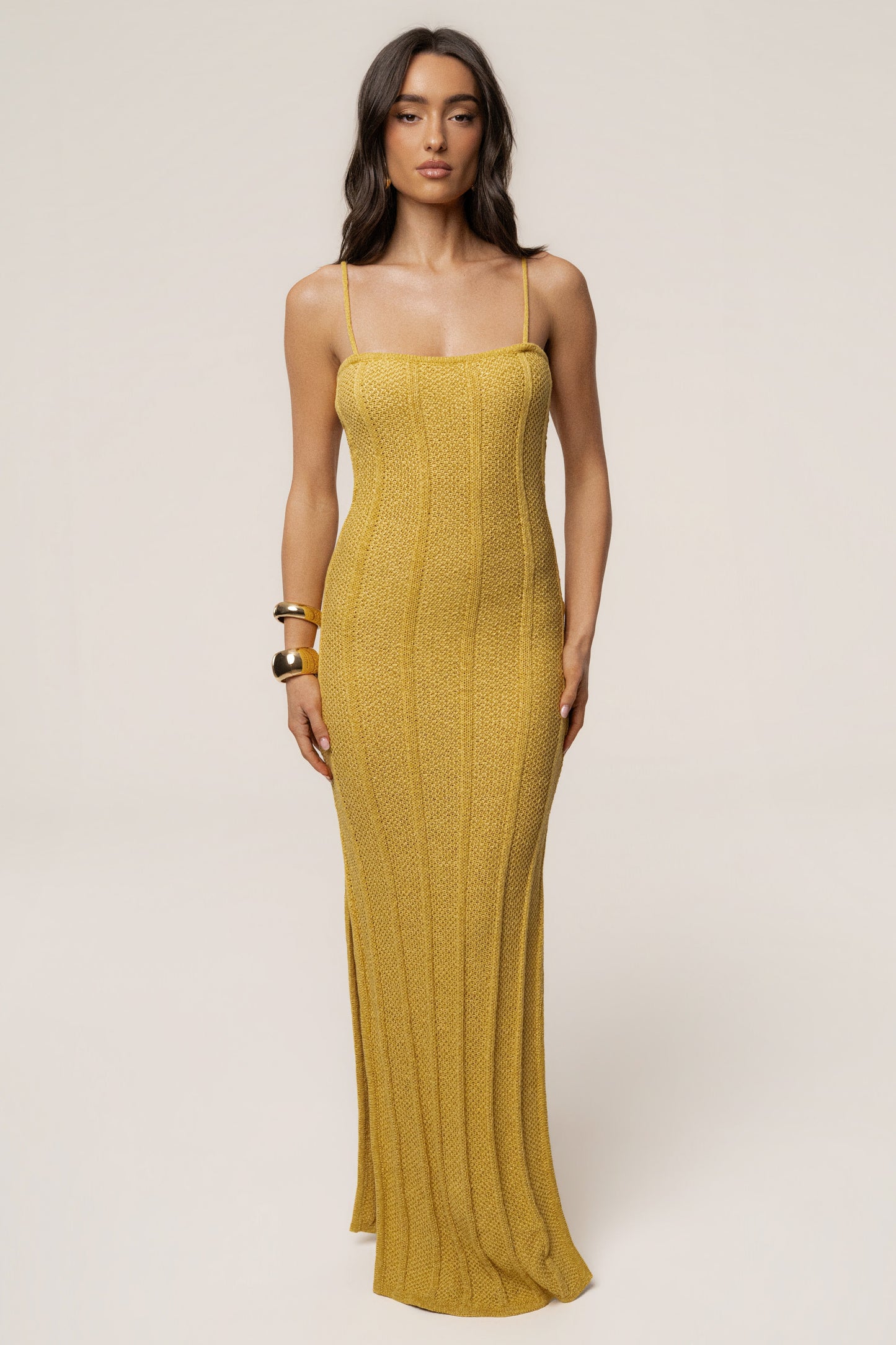 Yellow Cabana Views Crochet Dress