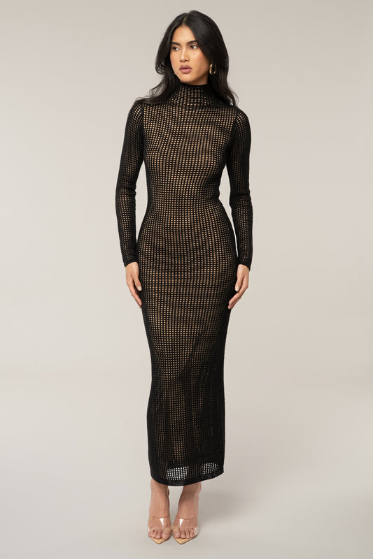 Black Rosabelle Knit Maxi Dress