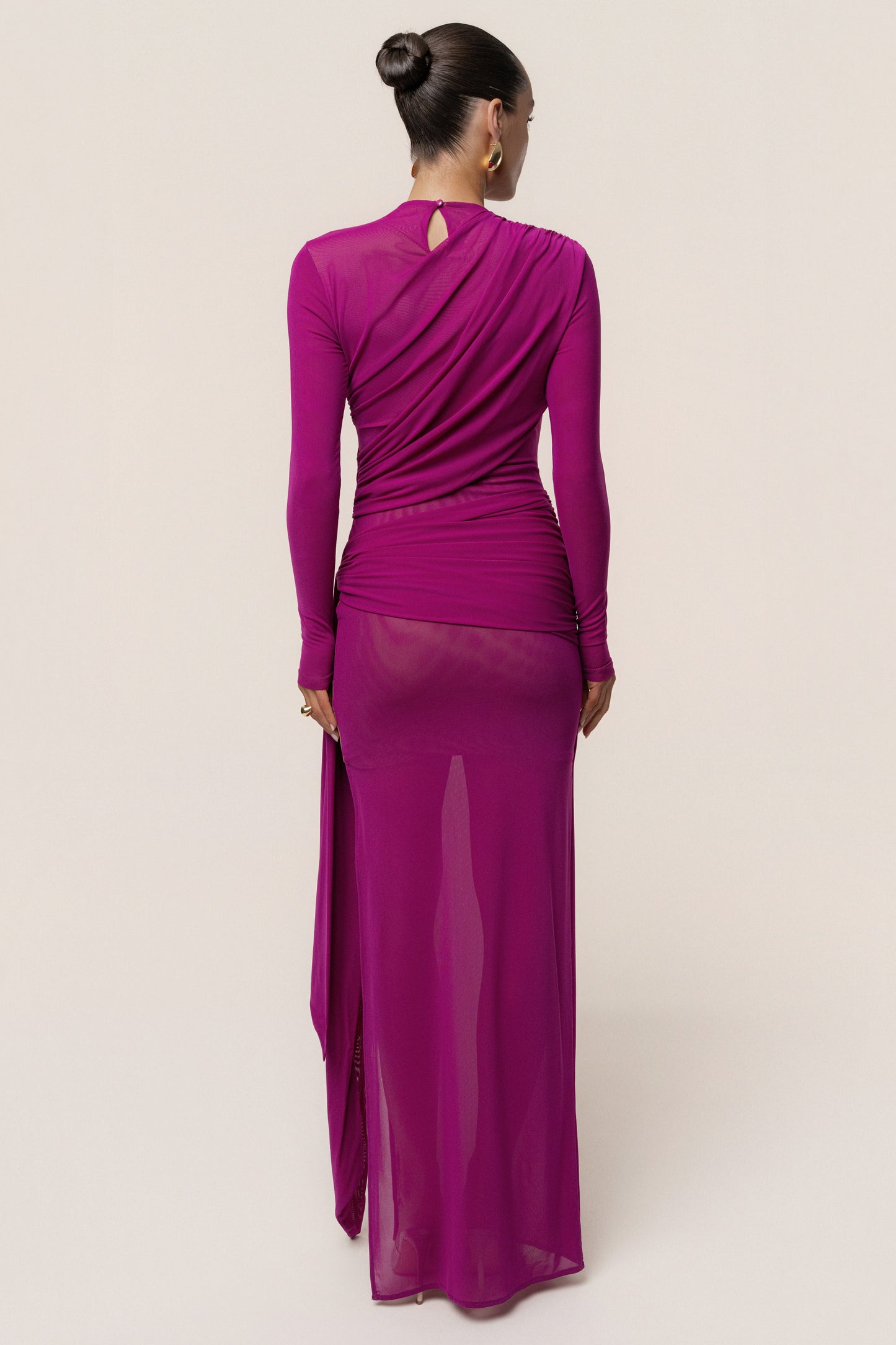 Purple Heatwave Mesh Maxi Dress