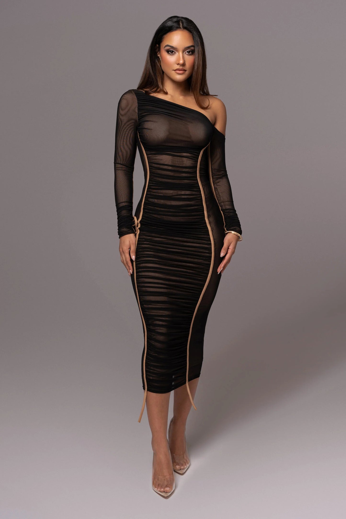Black Monika Midi Dress