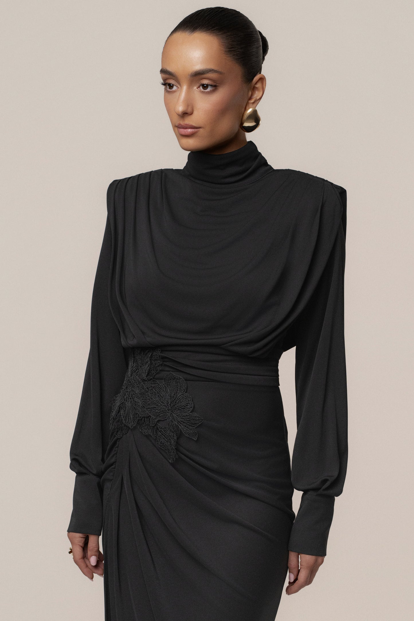 Black Radiance Maxi Gown