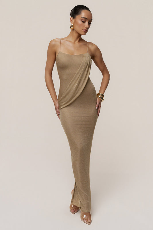 Gold Midnight Sky Maxi Dress
