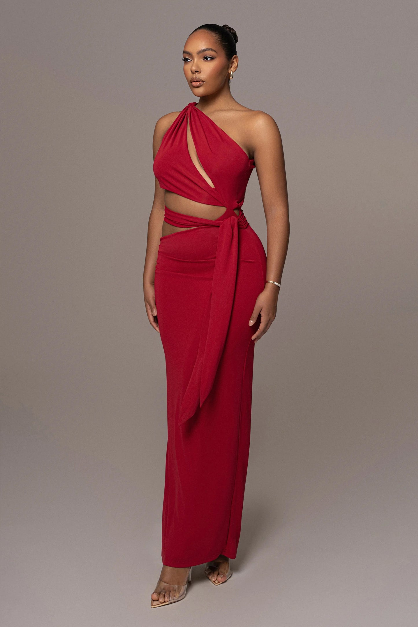 Red Athenia Keyhole Maxi Dress