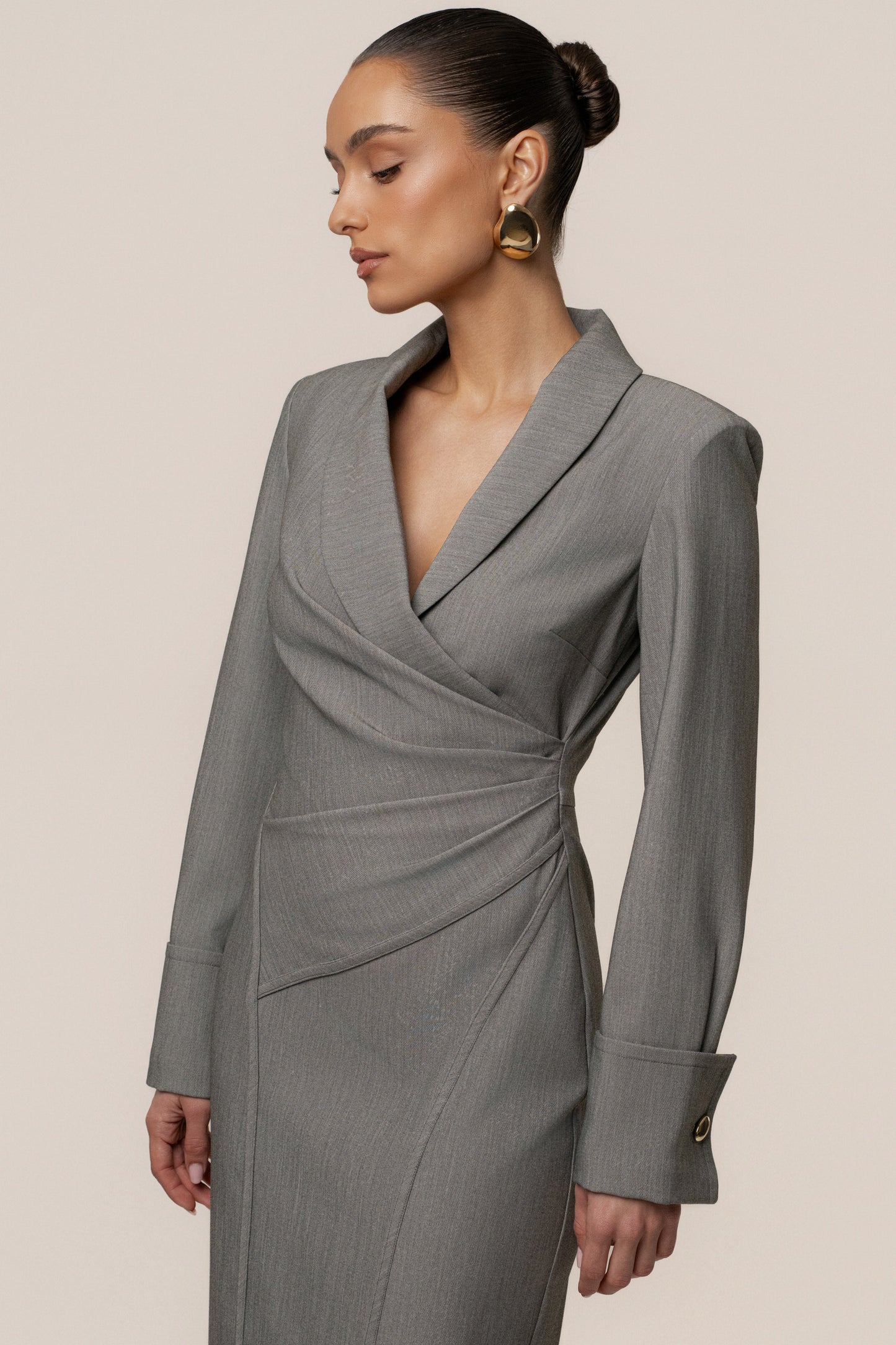 Grey Manifest Blazer Midi Dress