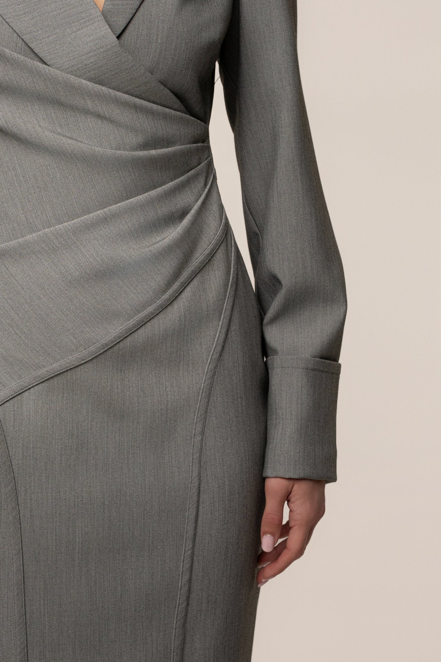 Grey Manifest Blazer Midi Dress