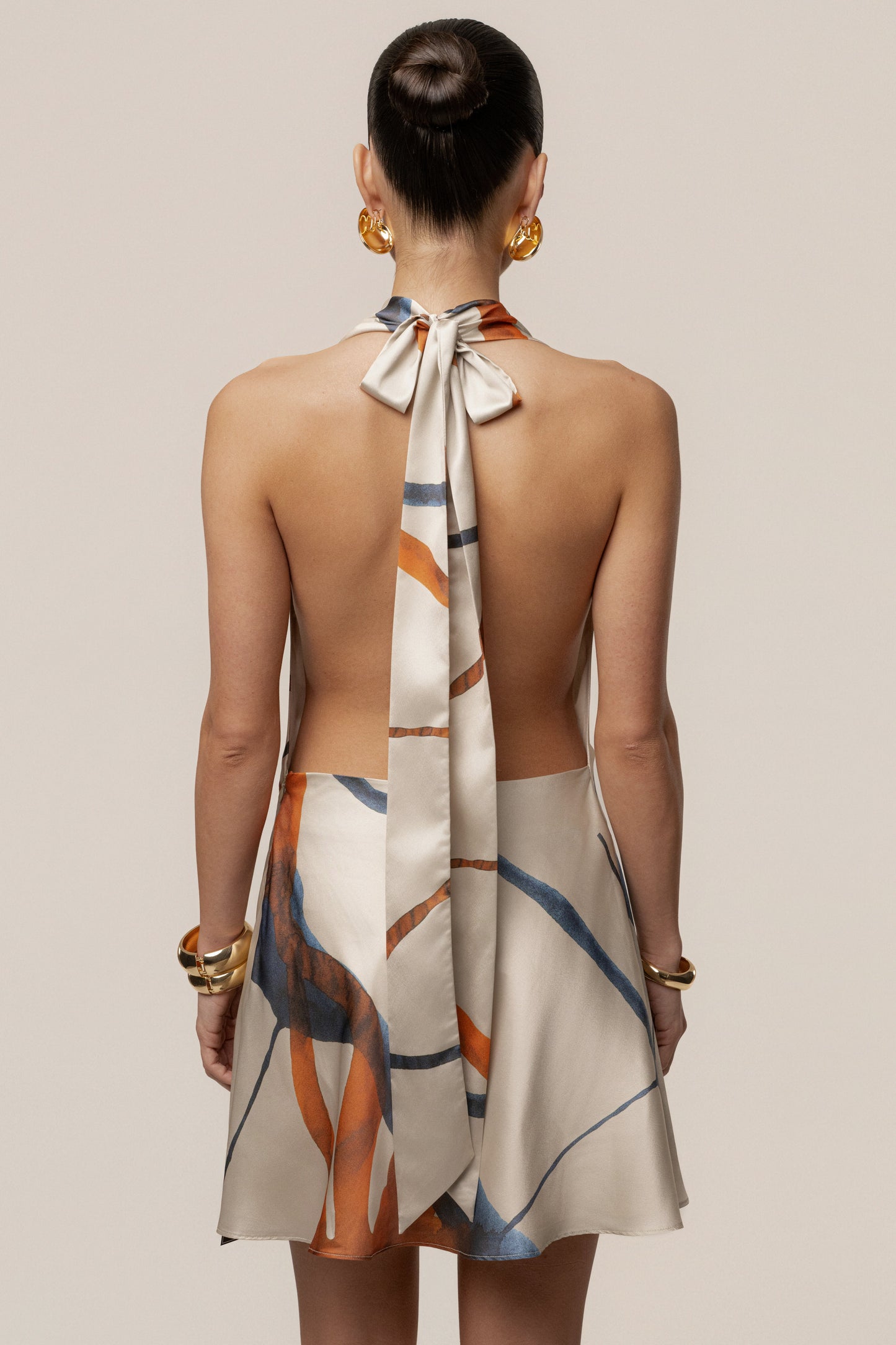 Ivory Aurora Cowl Mini Dress
