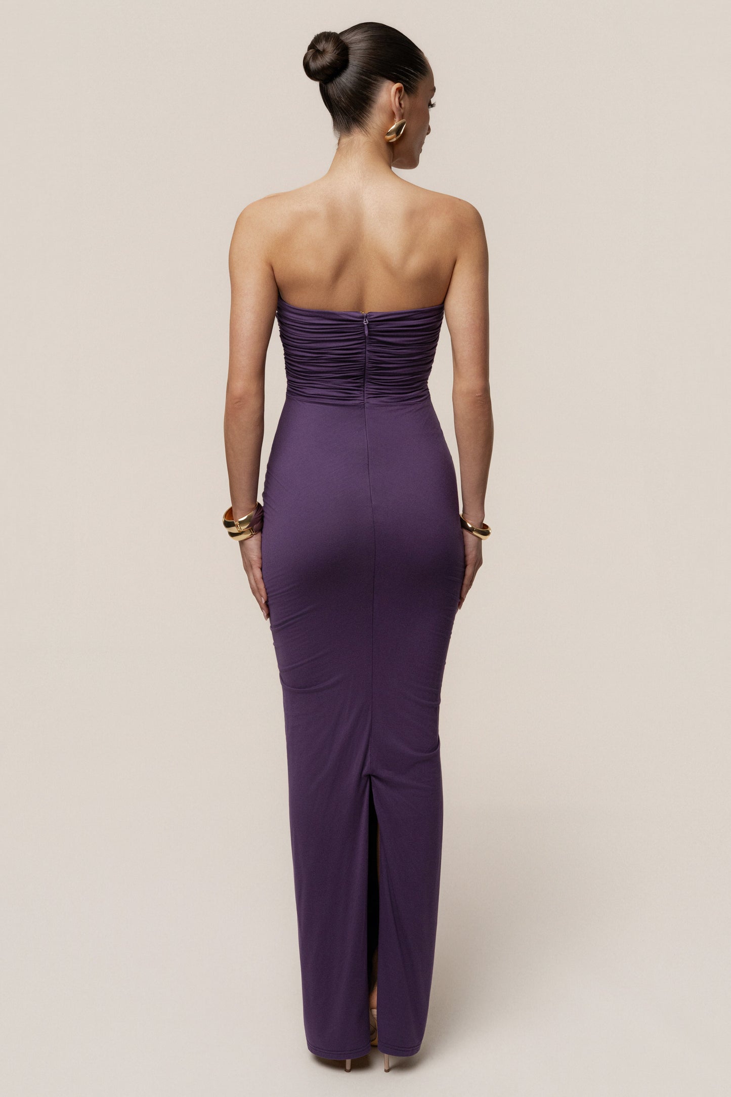 Purple Atlantis Drape Maxi Dress