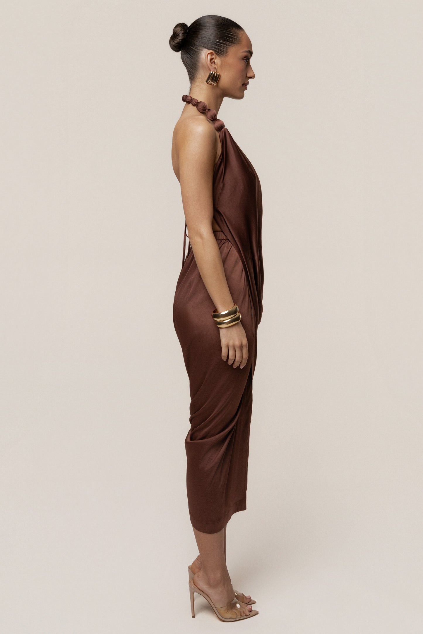 Brown  Dolce Drape Dress