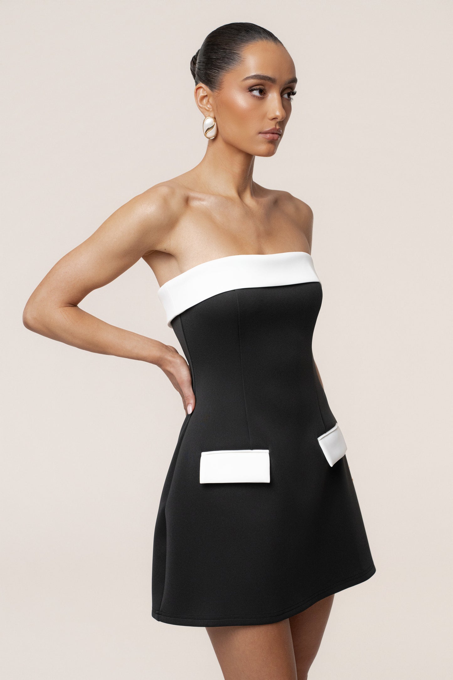 Black Midnight Toast Mini Dress