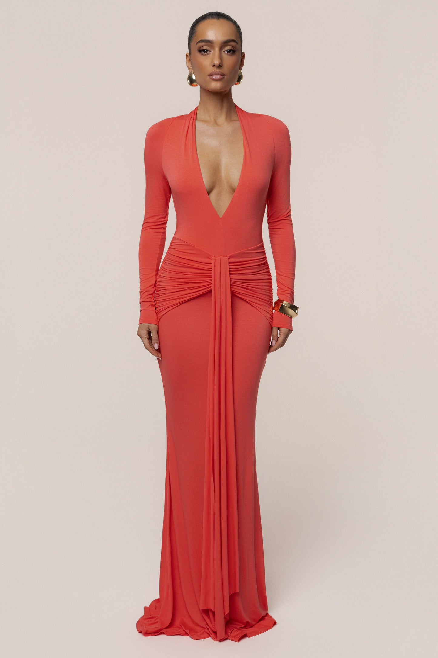 Coral All The Stars Maxi Dress