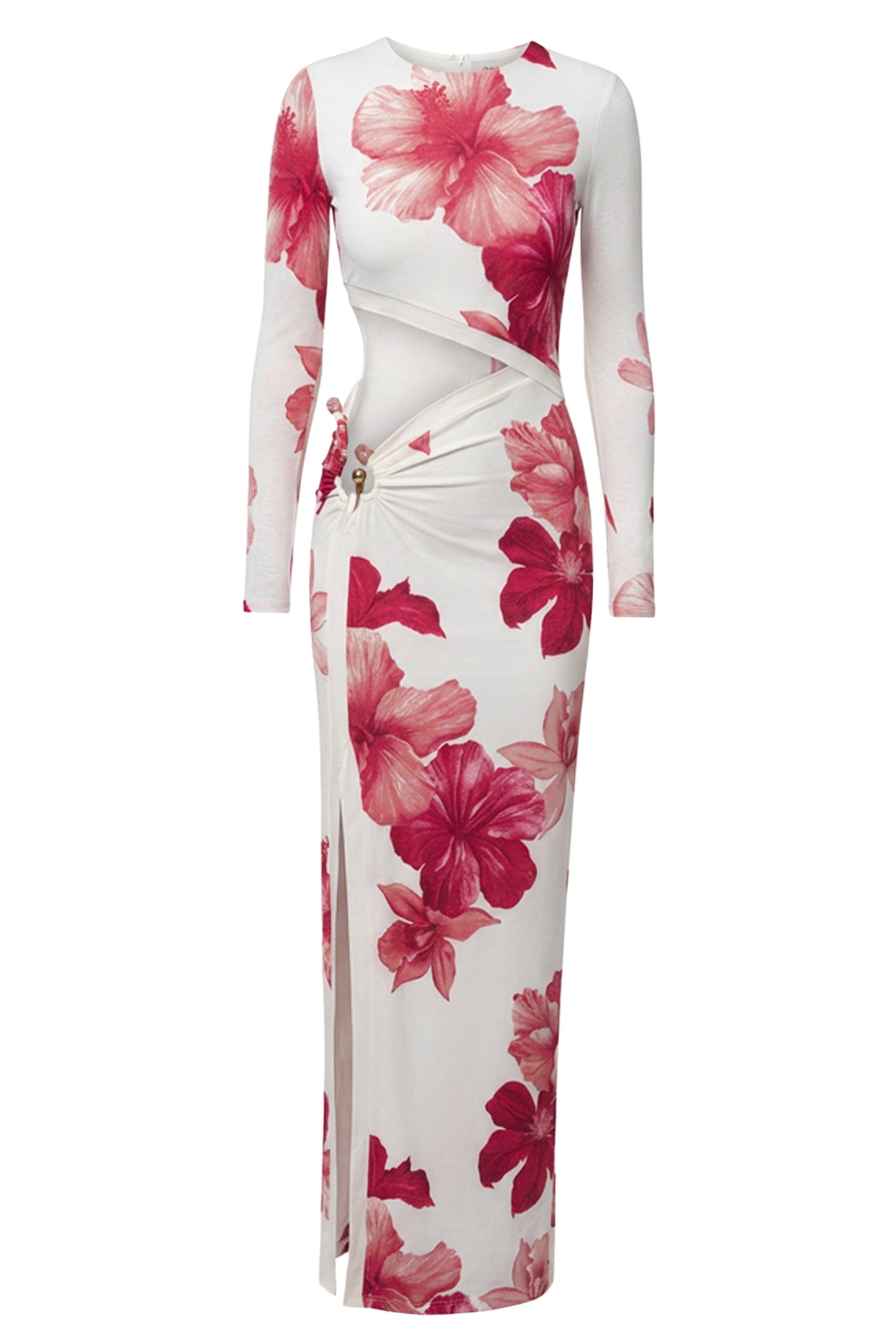 Red Floral Garden Oasis Maxi Dress