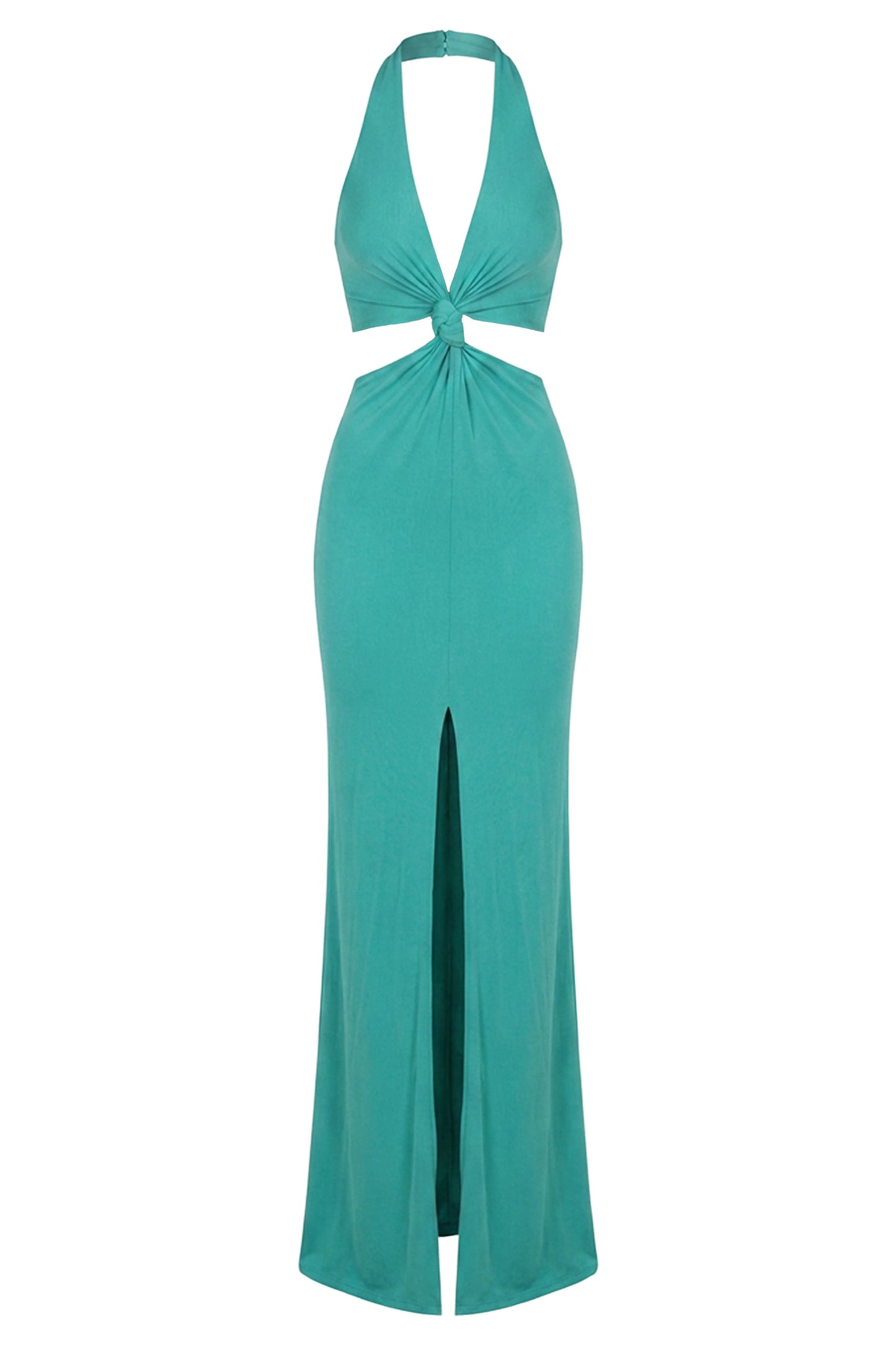 Teal Grand Evening Maxi Dress