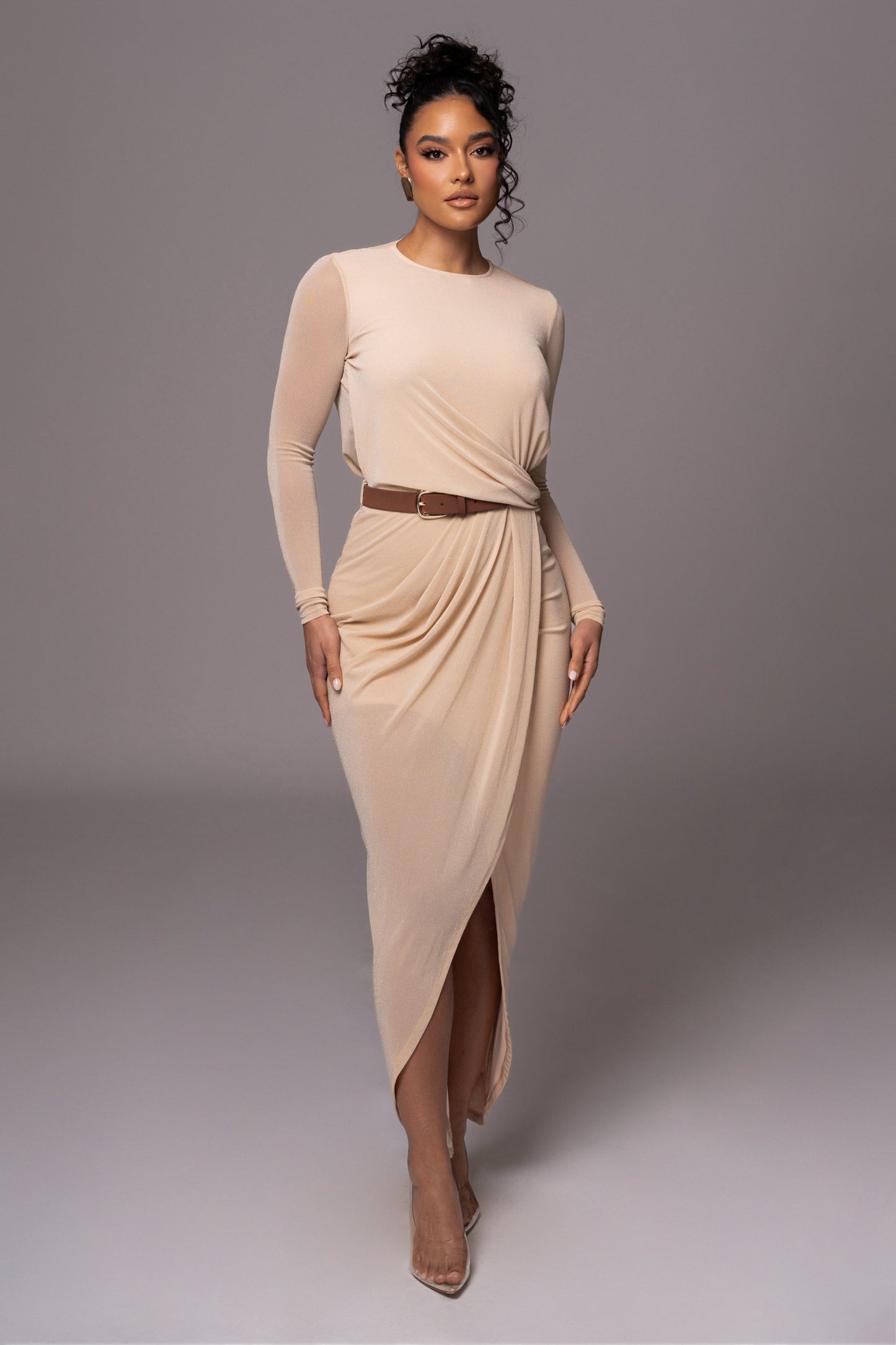 Ivory Araceli Gathered Maxi Dress