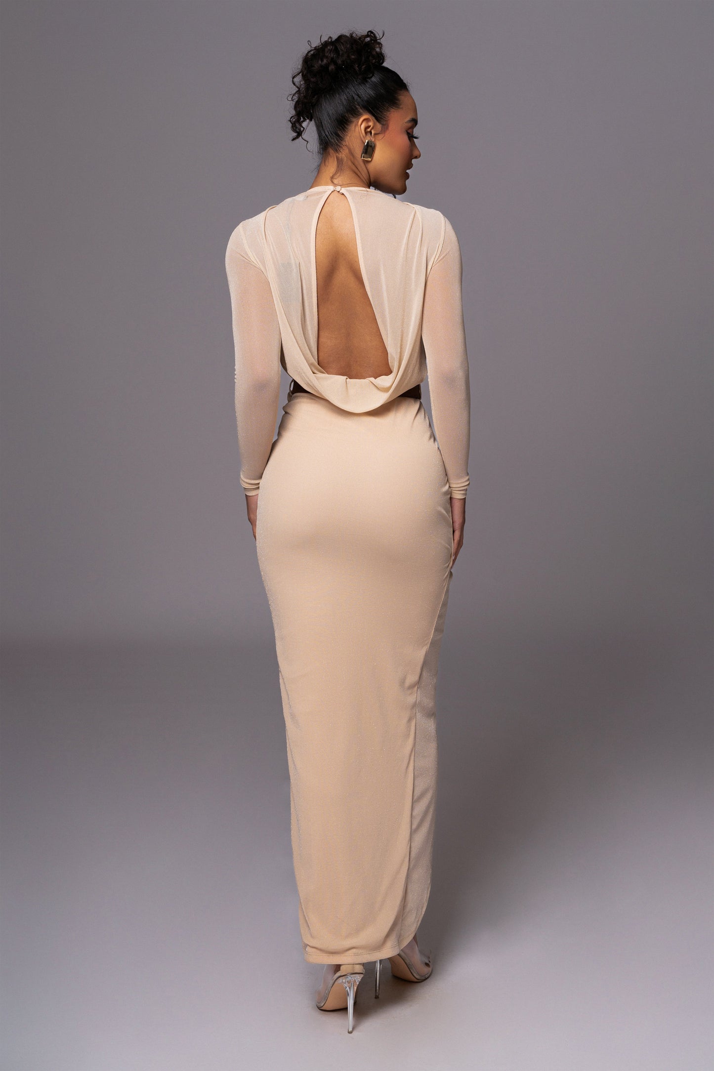 Ivory Araceli Gathered Maxi Dress
