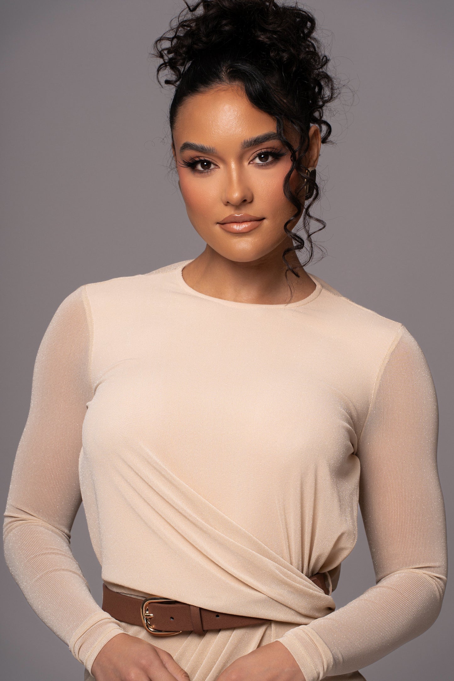 Ivory Araceli Gathered Maxi Dress