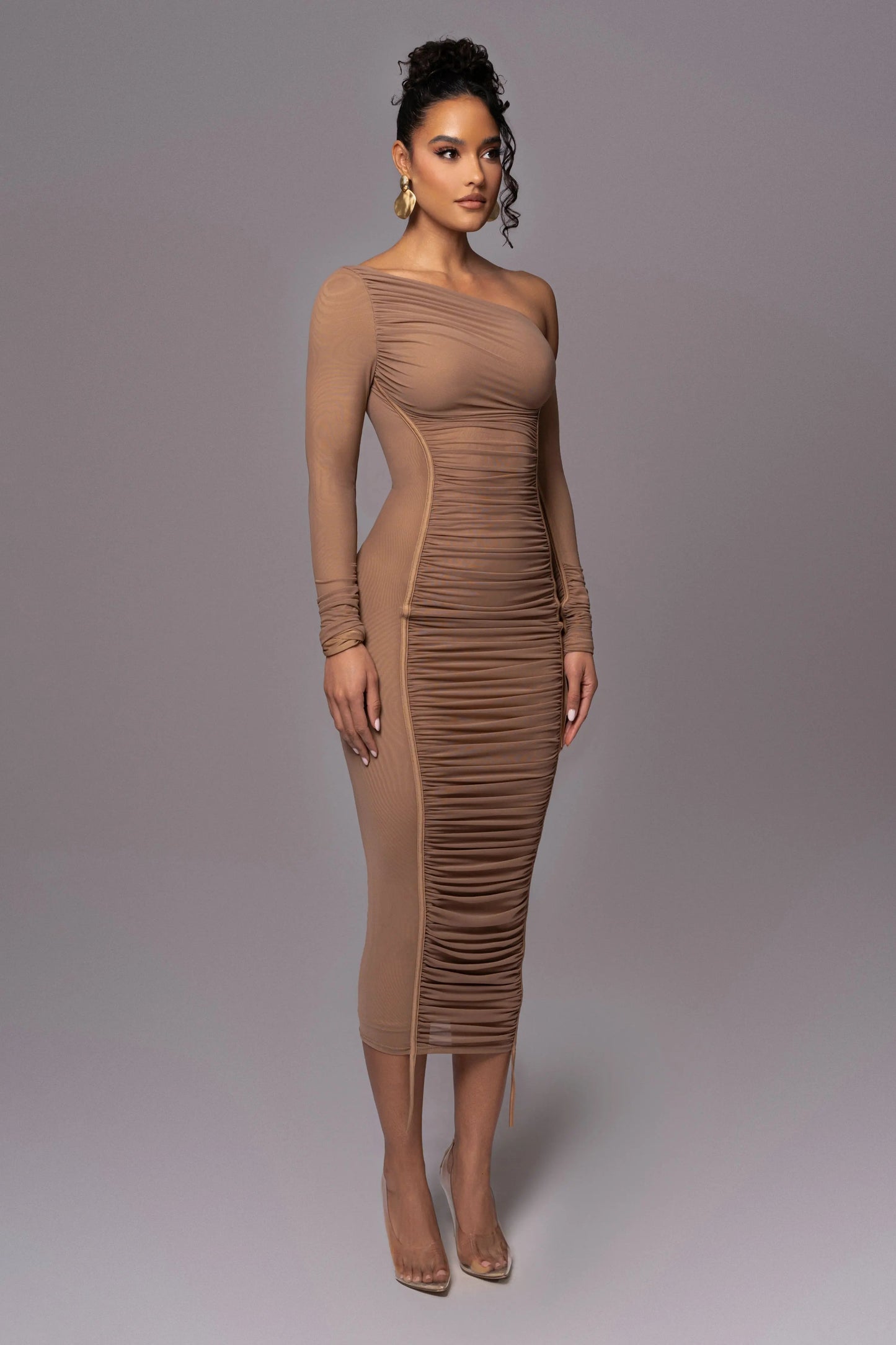 Beige Monika Midi Dress