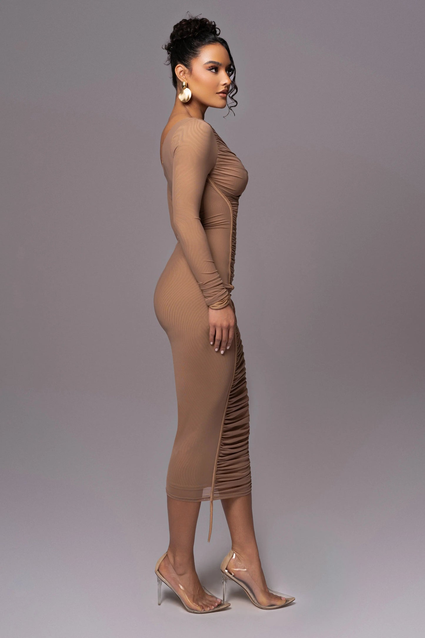 Beige Monika Midi Dress