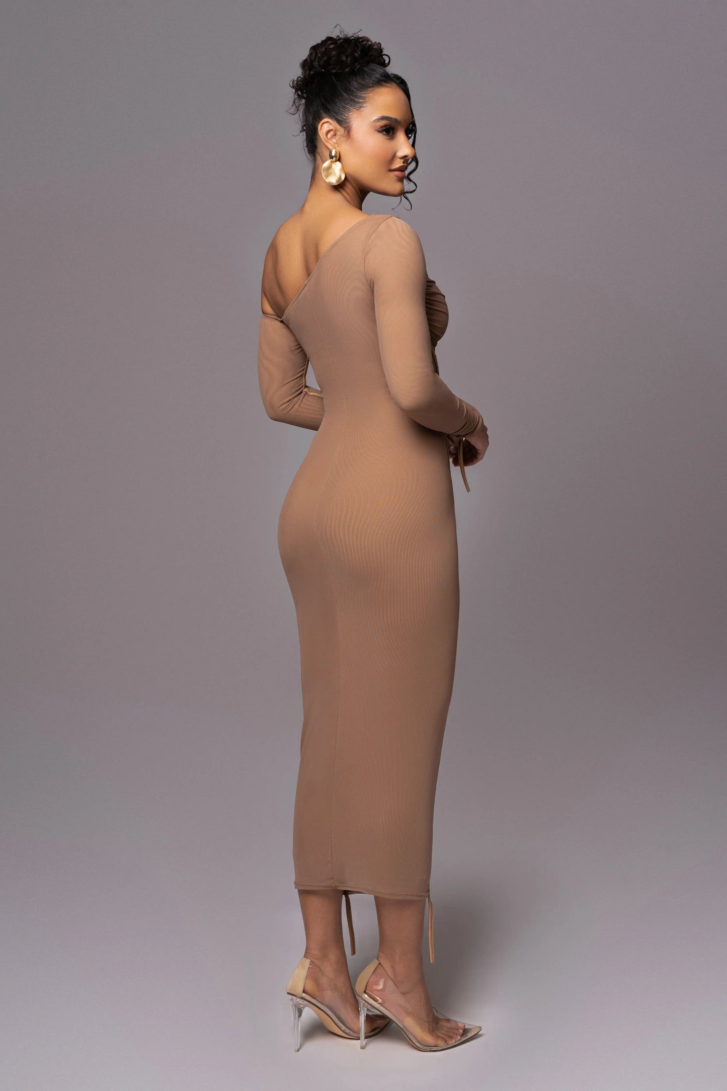 Beige Monika Midi Dress