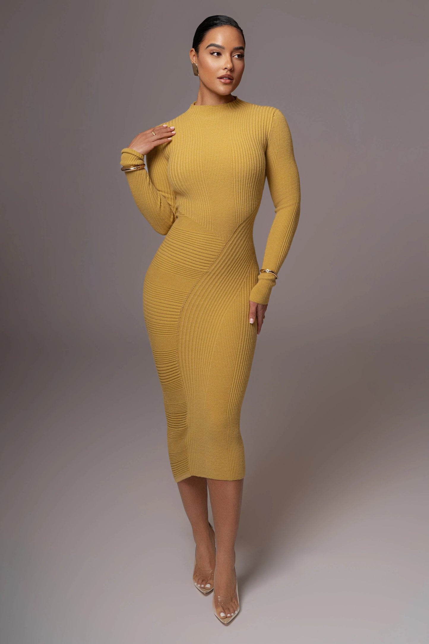 Lime Eliz Midi Dress