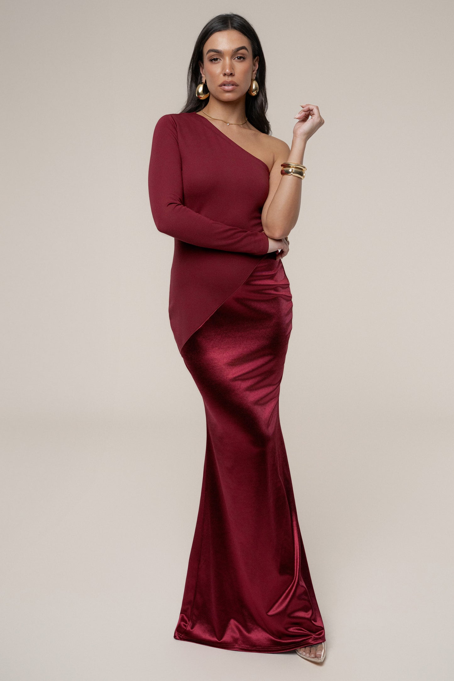 Burgundy Look Of Desire Maxi Dress