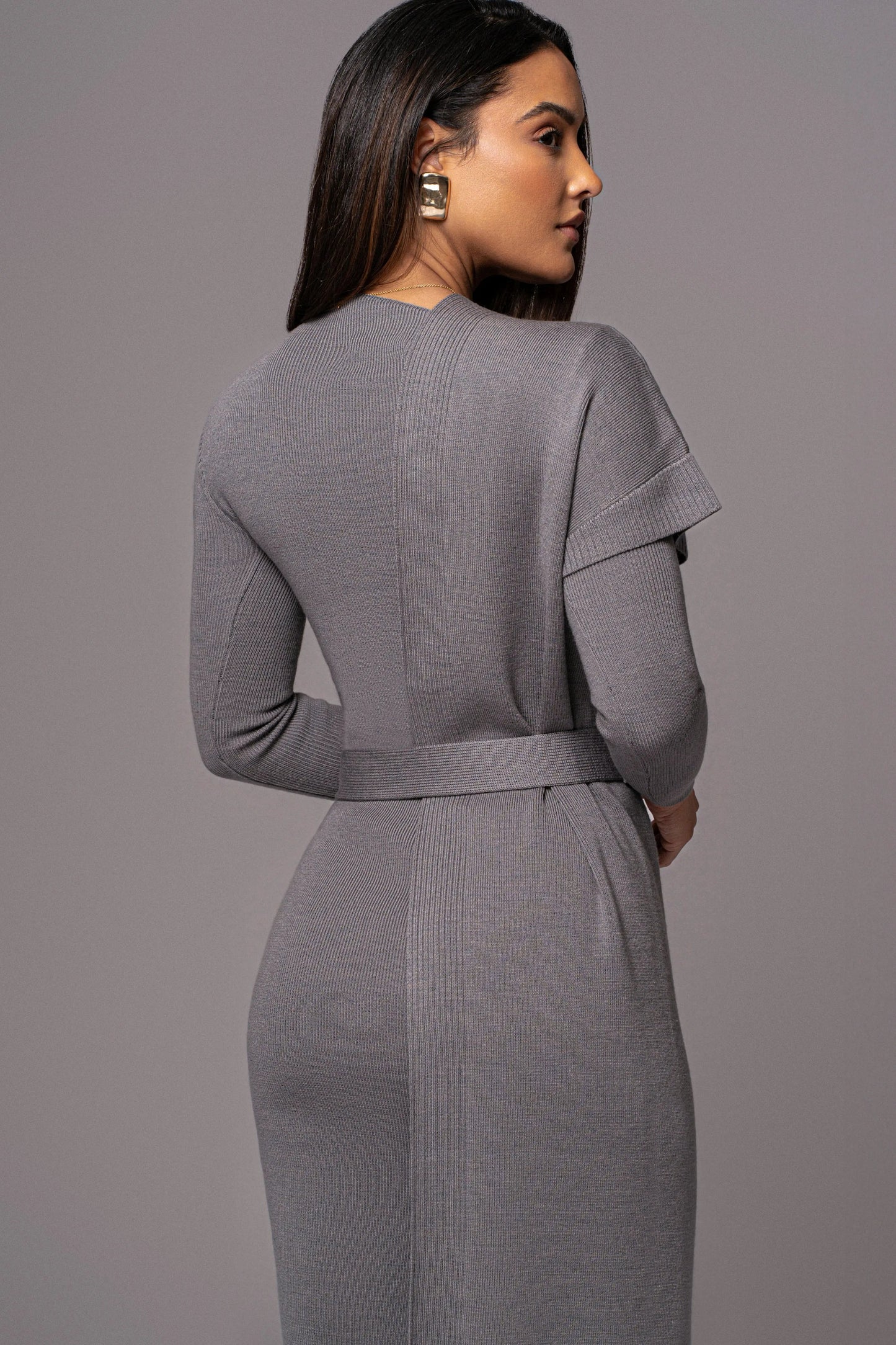 Grey Meant To Be Knit Maxi Dress