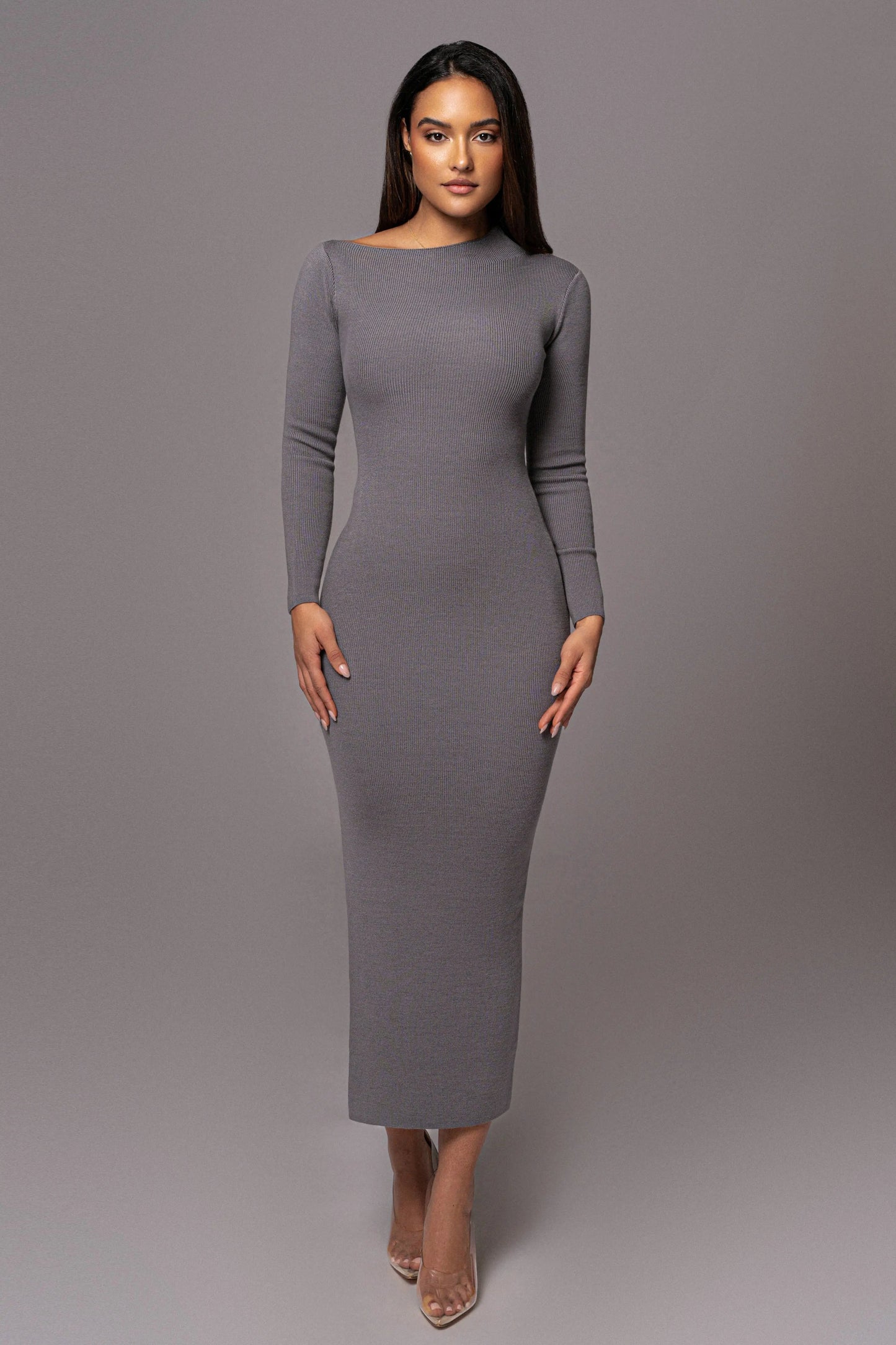 Grey Meant To Be Knit Maxi Dress