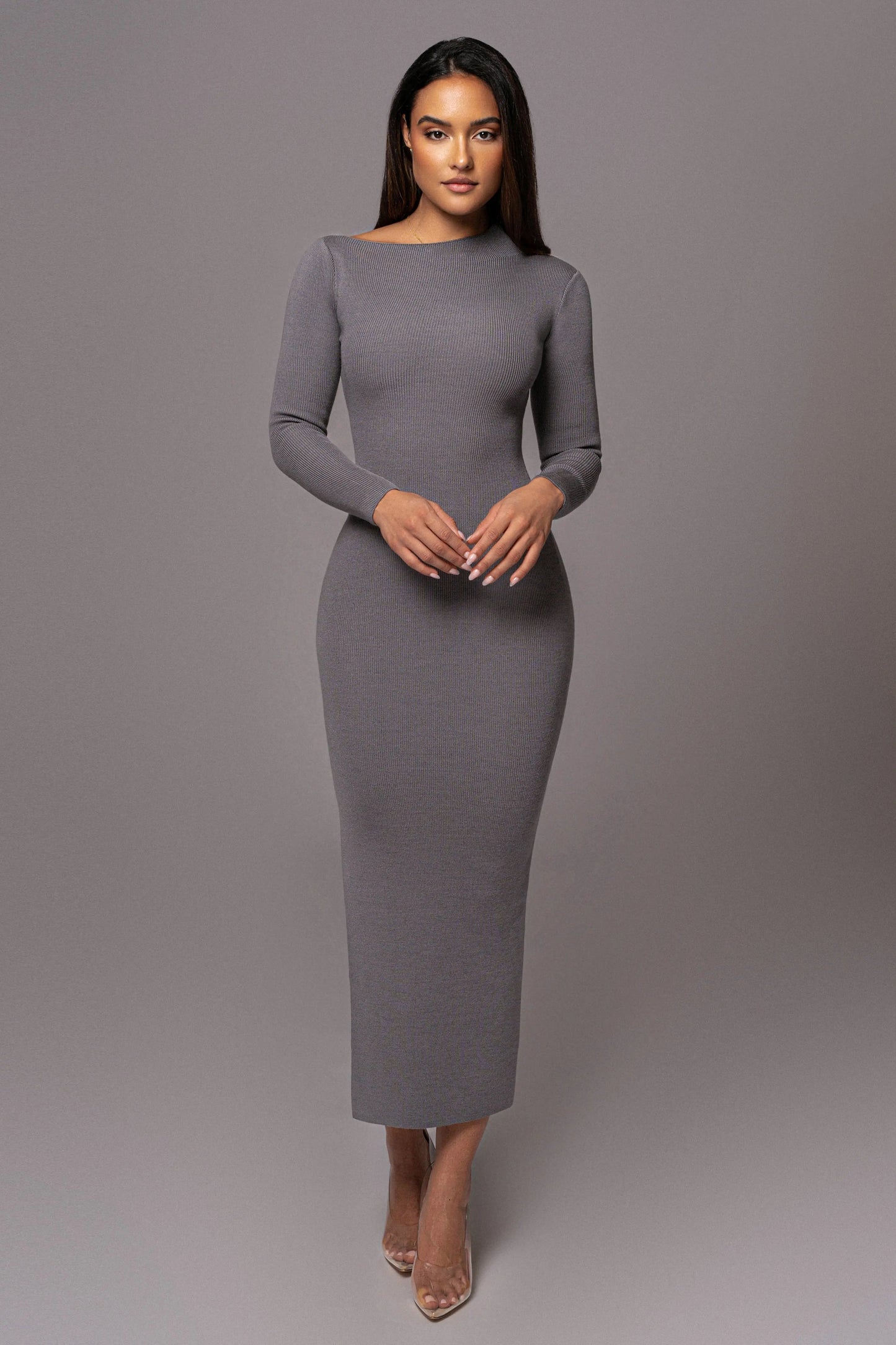 Grey Meant To Be Knit Maxi Dress