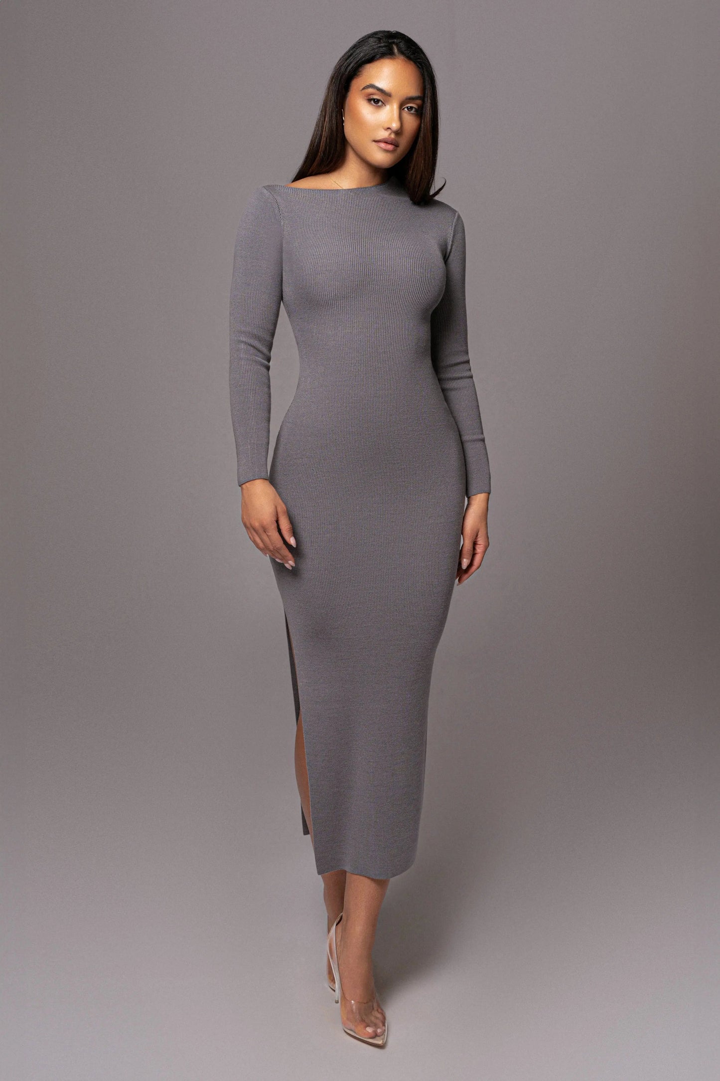 Grey Meant To Be Knit Maxi Dress