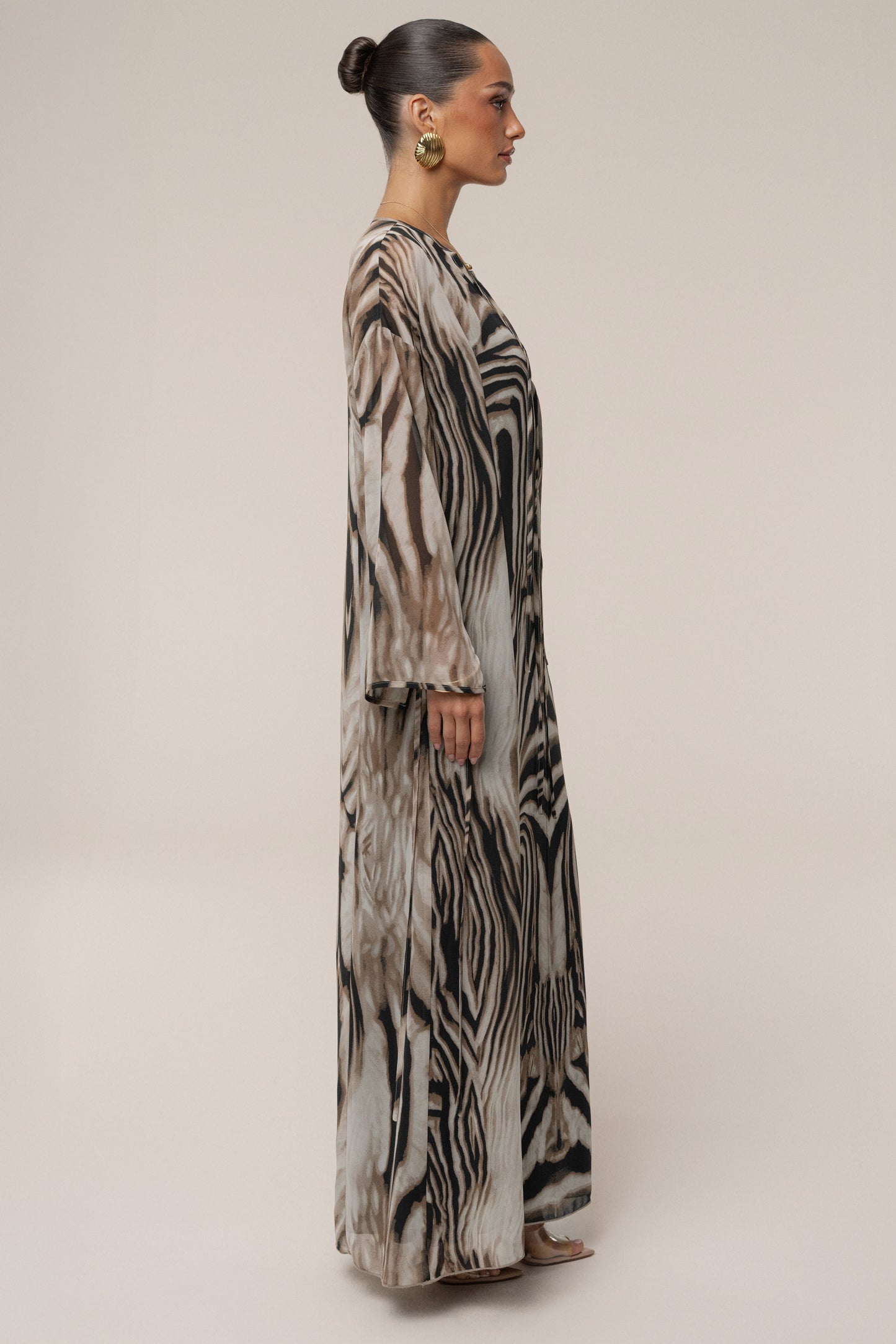 Brown Zebra Print New Vista Maxi Dress