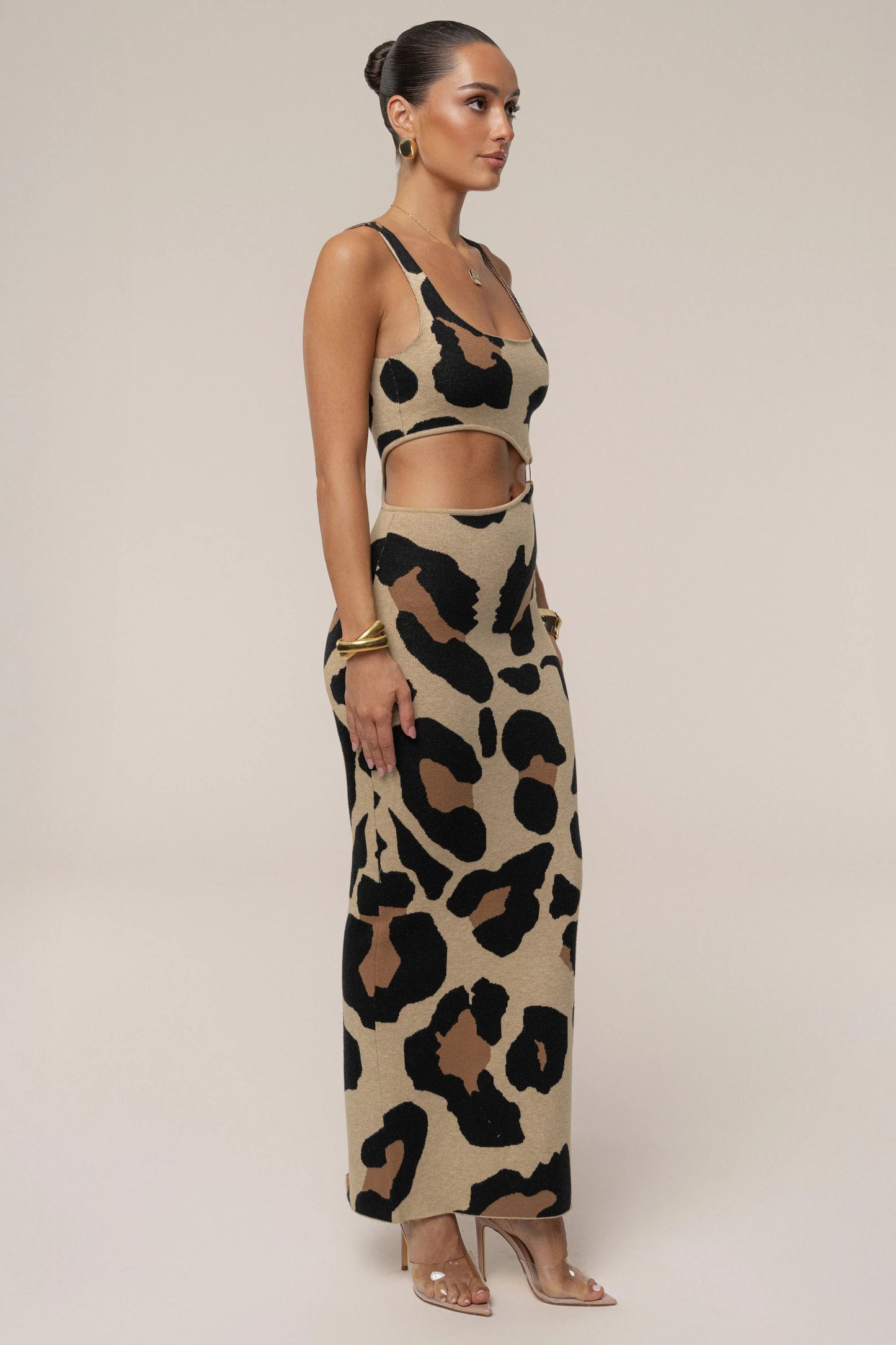 Leopard Zahara Print Maxi Dress