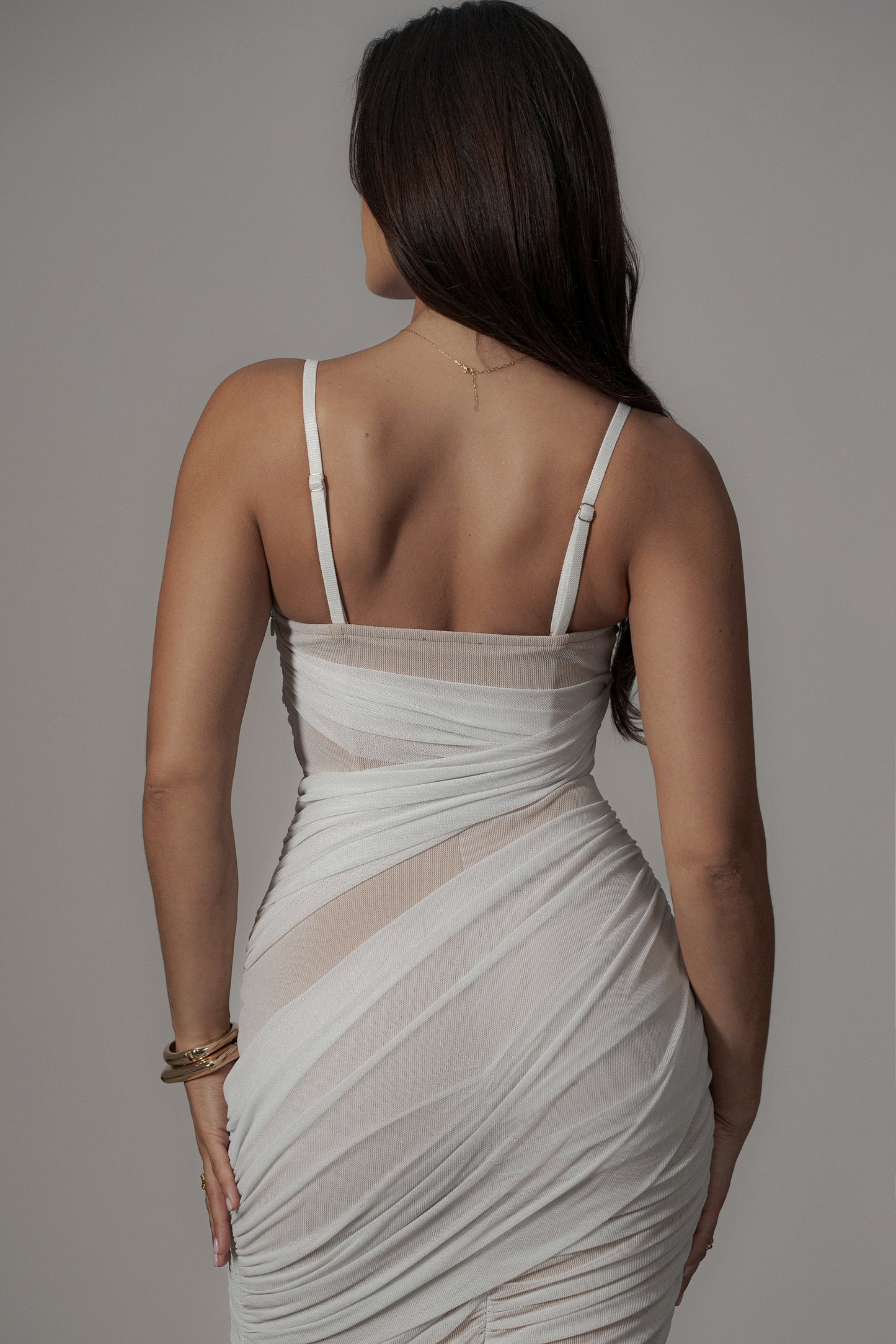 Ivory Catalina Lurex Knit Maxi Dress