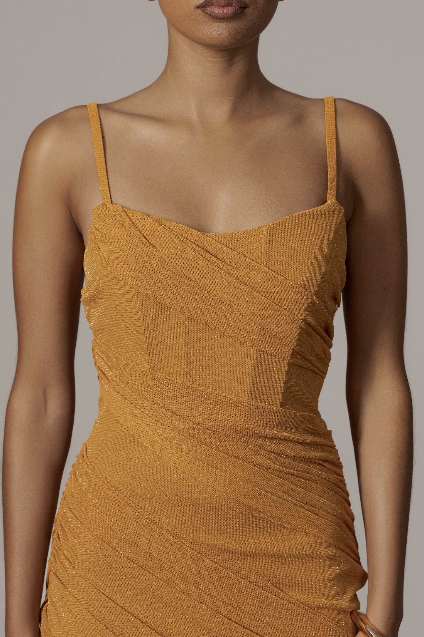 Yellow Catalina Lurex Knit Maxi Dress