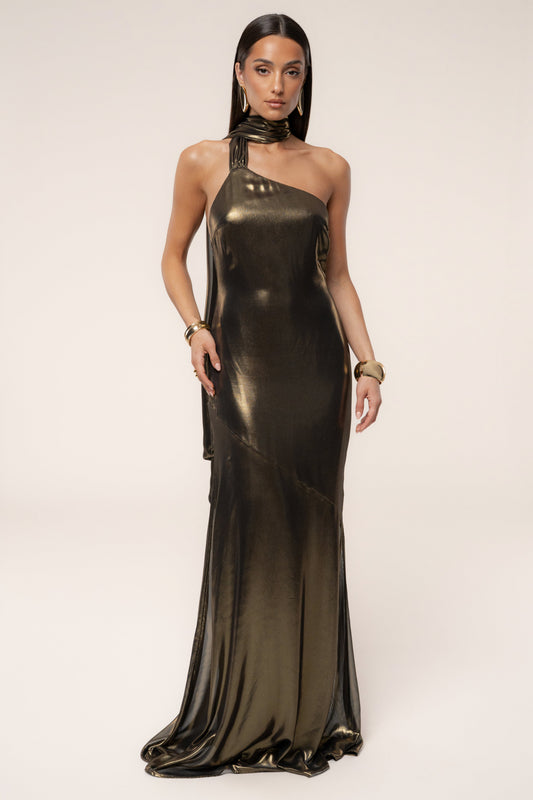 Gold Night Of Elegance Maxi Gown